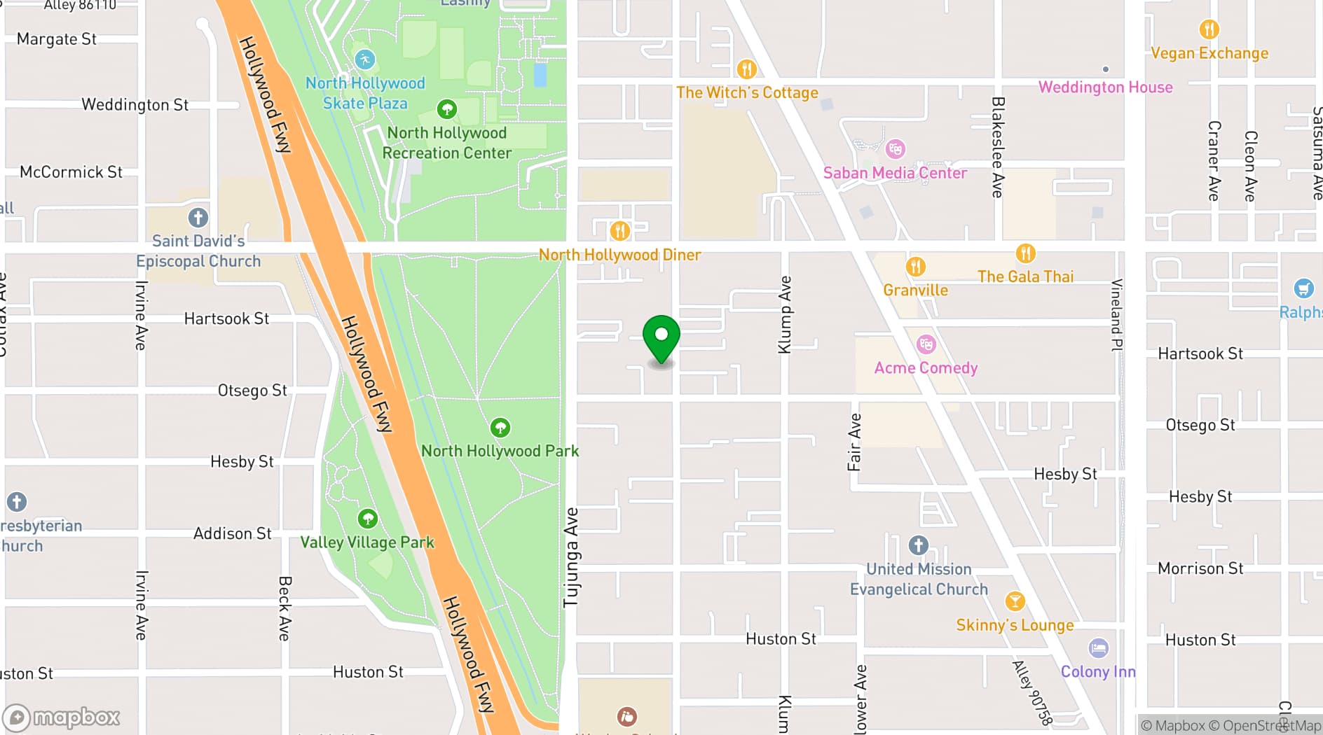 Map showing Bexx Secret Garden