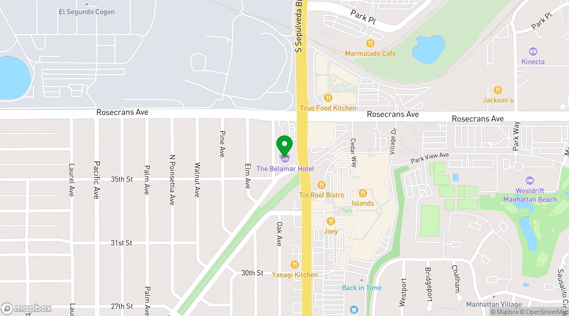 Map showing Second Story Restaurant