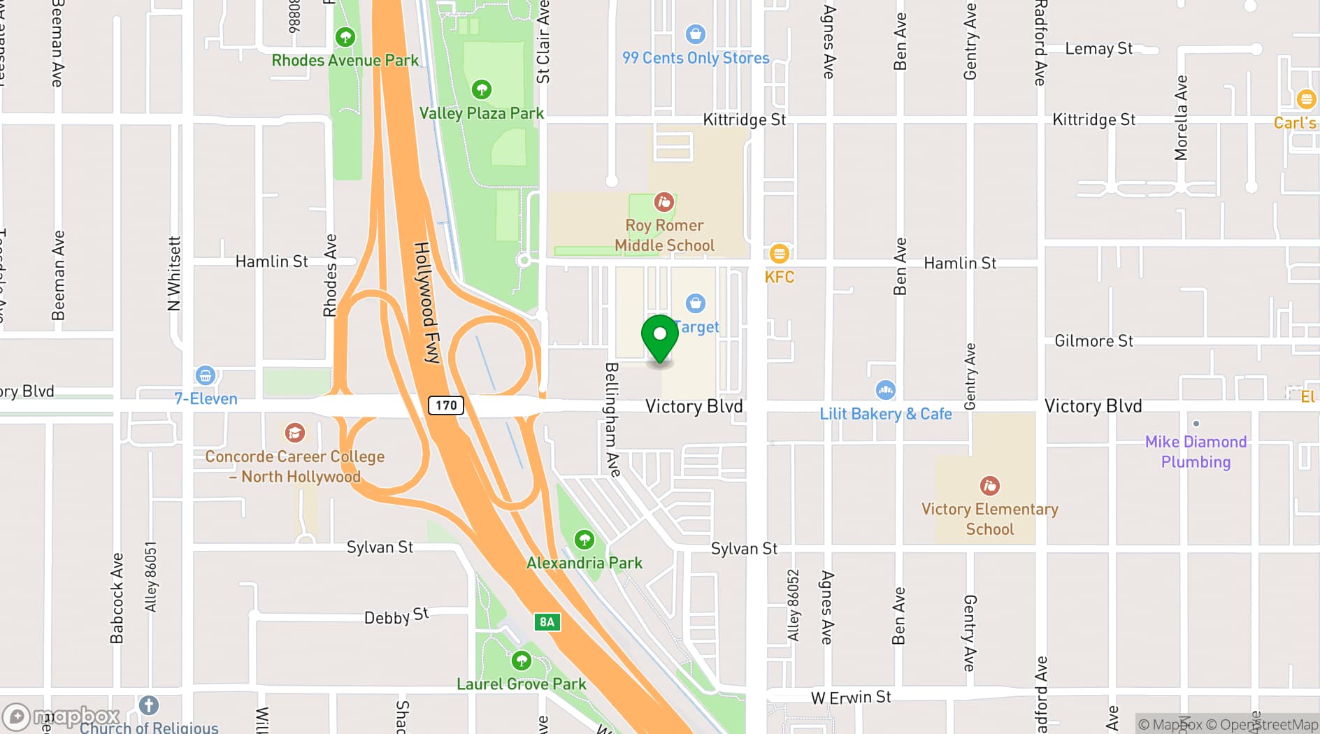 Map showing Mirage Venue