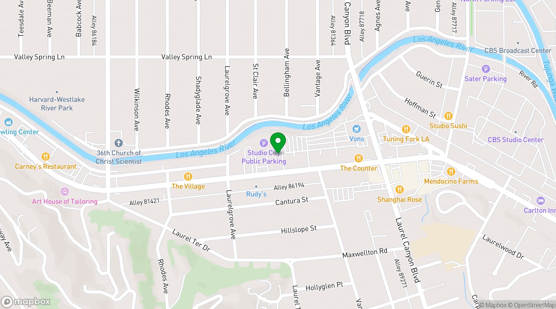 Map showing Club Posers