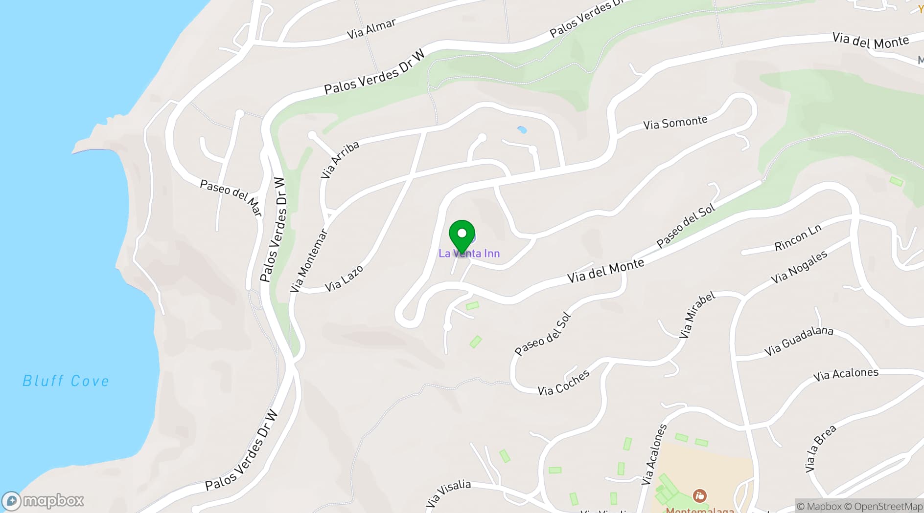 Map showing La Venta Inn