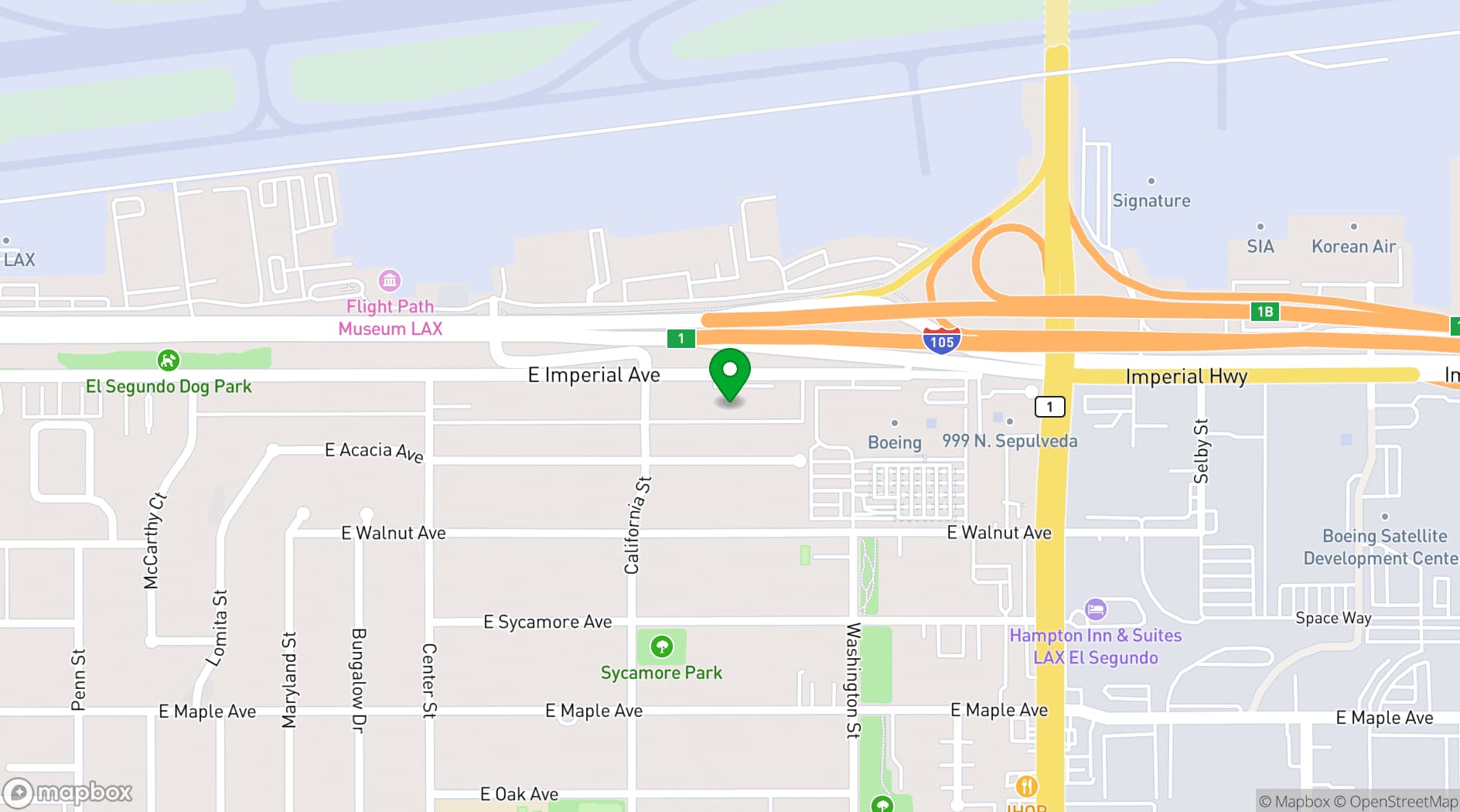 Map showing Embassy Suites by Hilton Los Angeles International Airport South