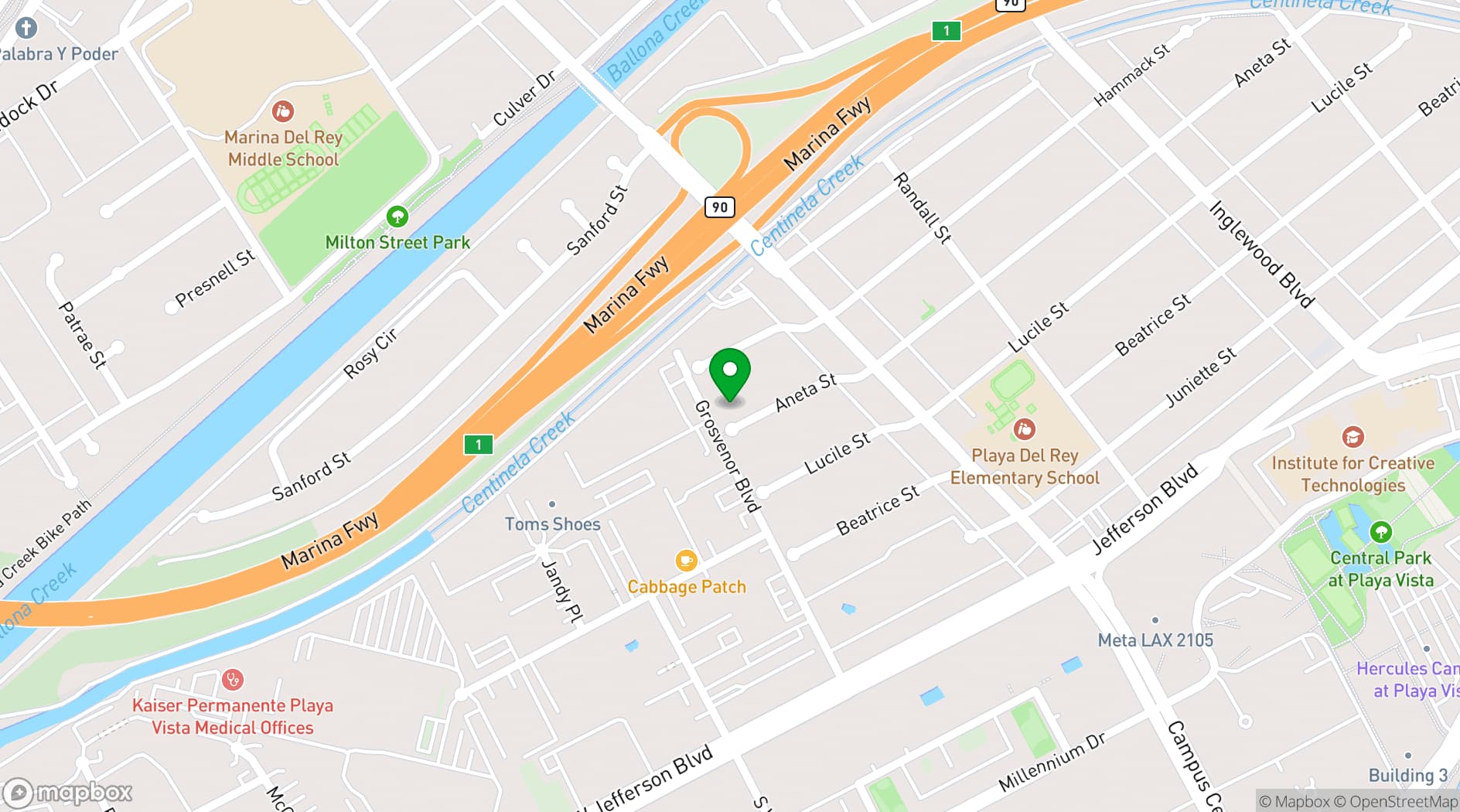 Map showing Acoustic Sessions LA