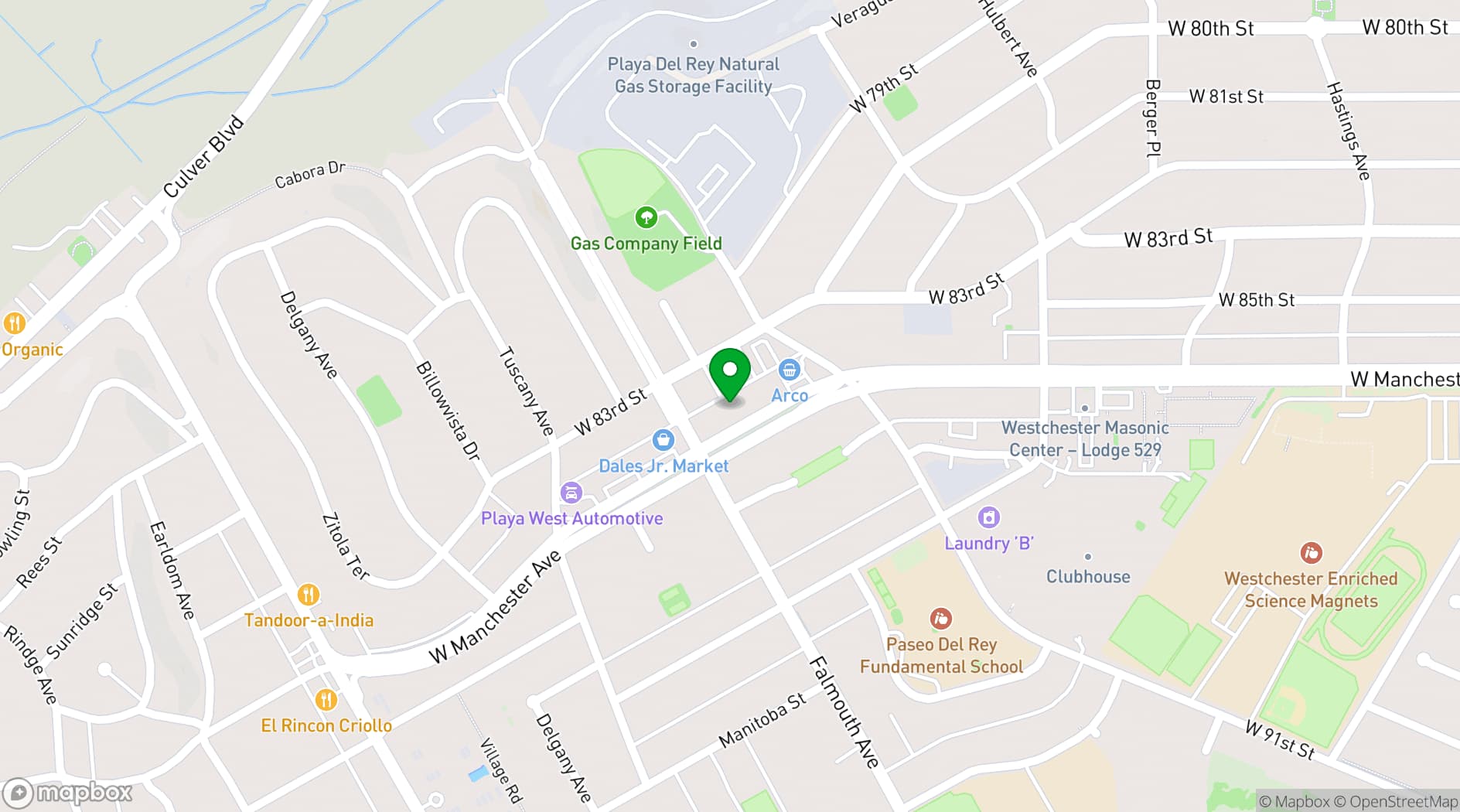 Map showing Knights of Columbus Council #3744