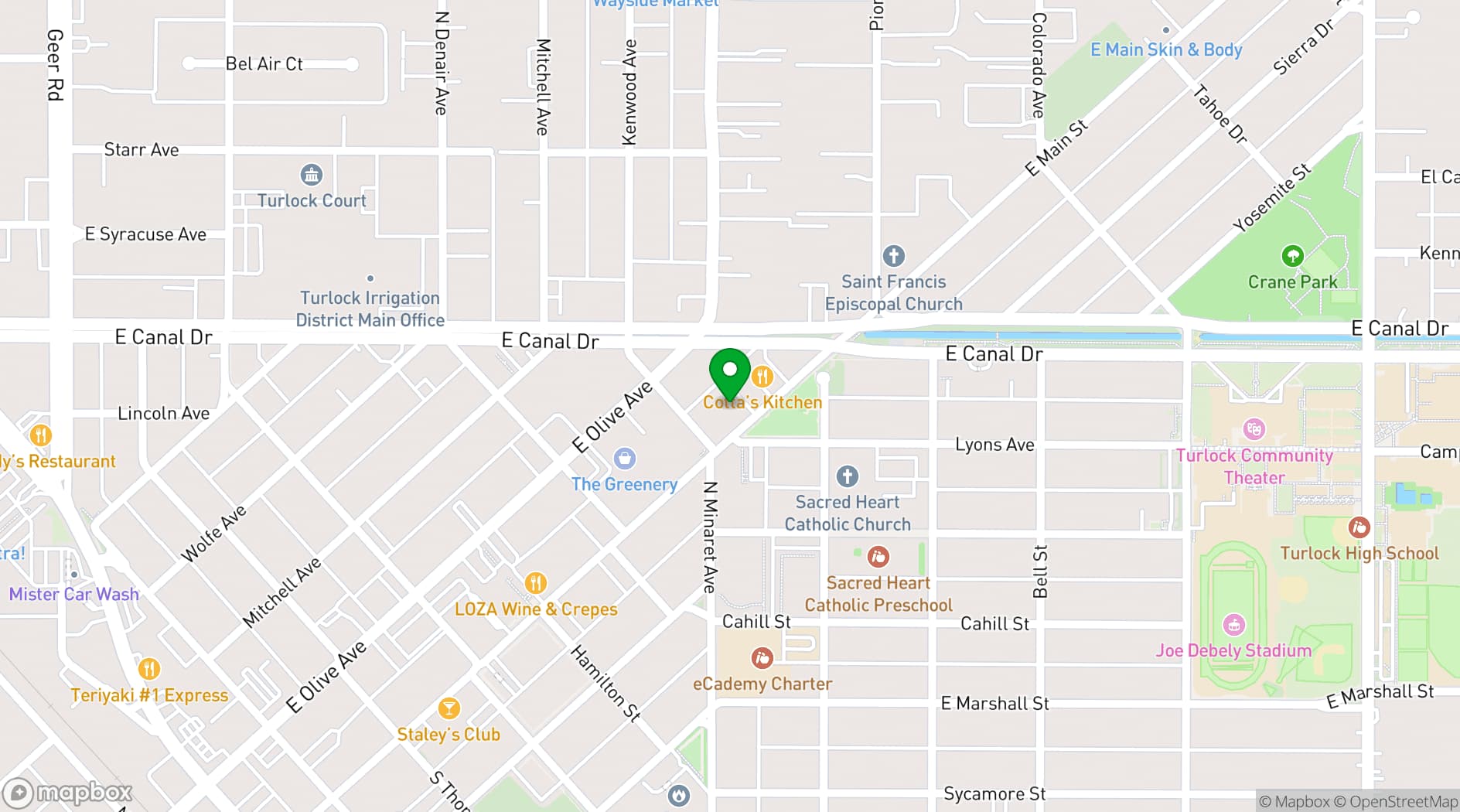 Map showing The Pink Door