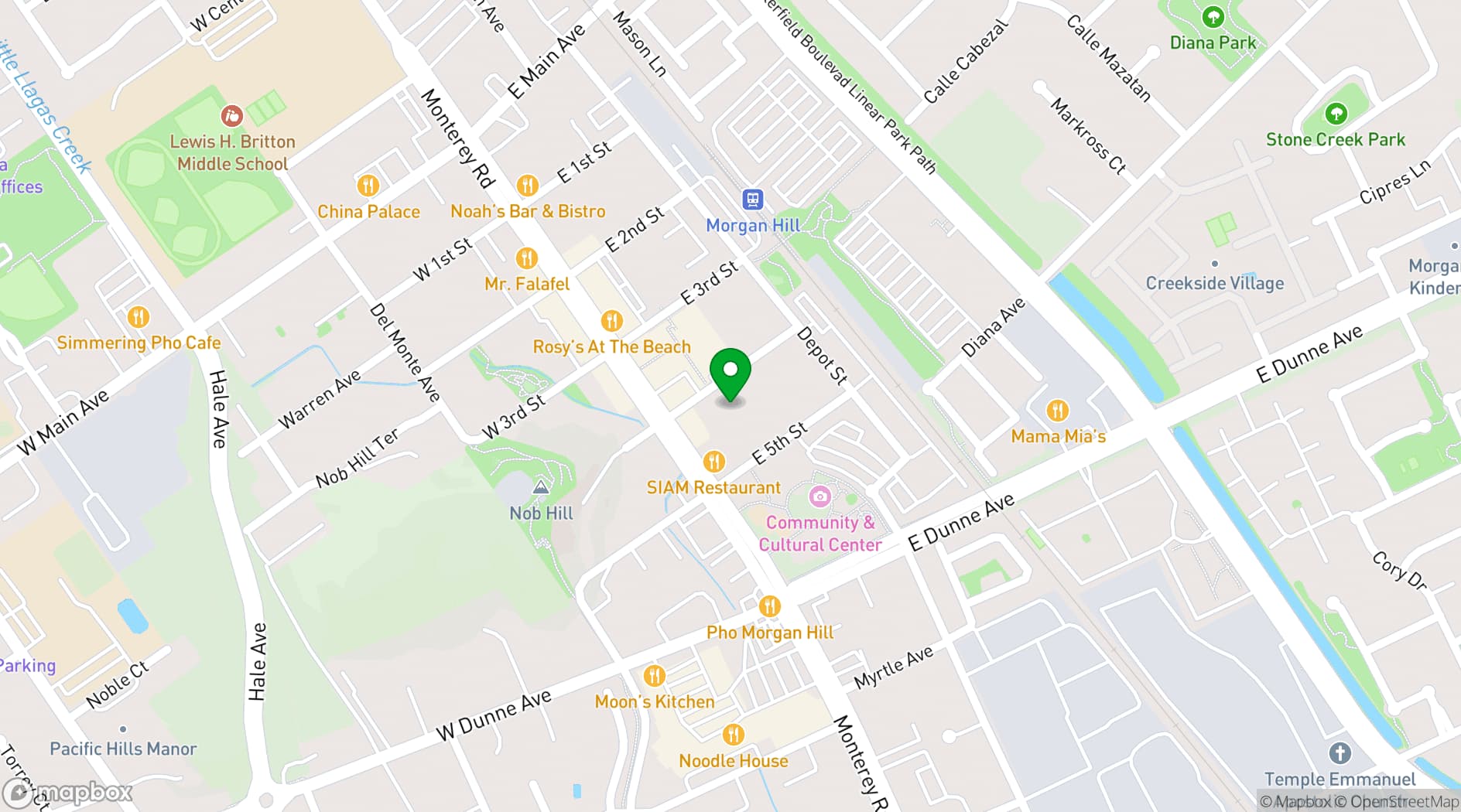 Map showing The Grange Morgan Hill