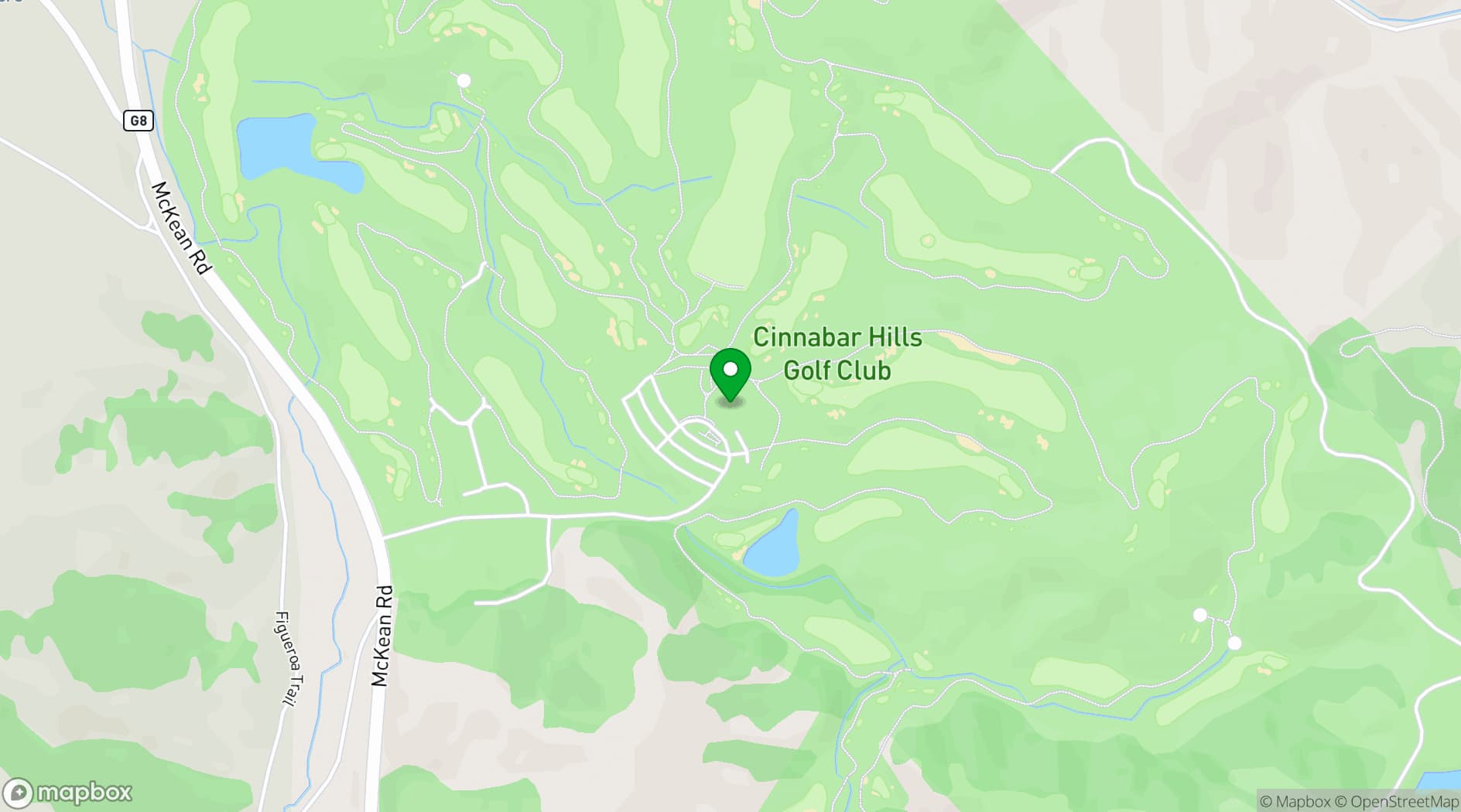 Map showing Cinnabar Hills Golf Club