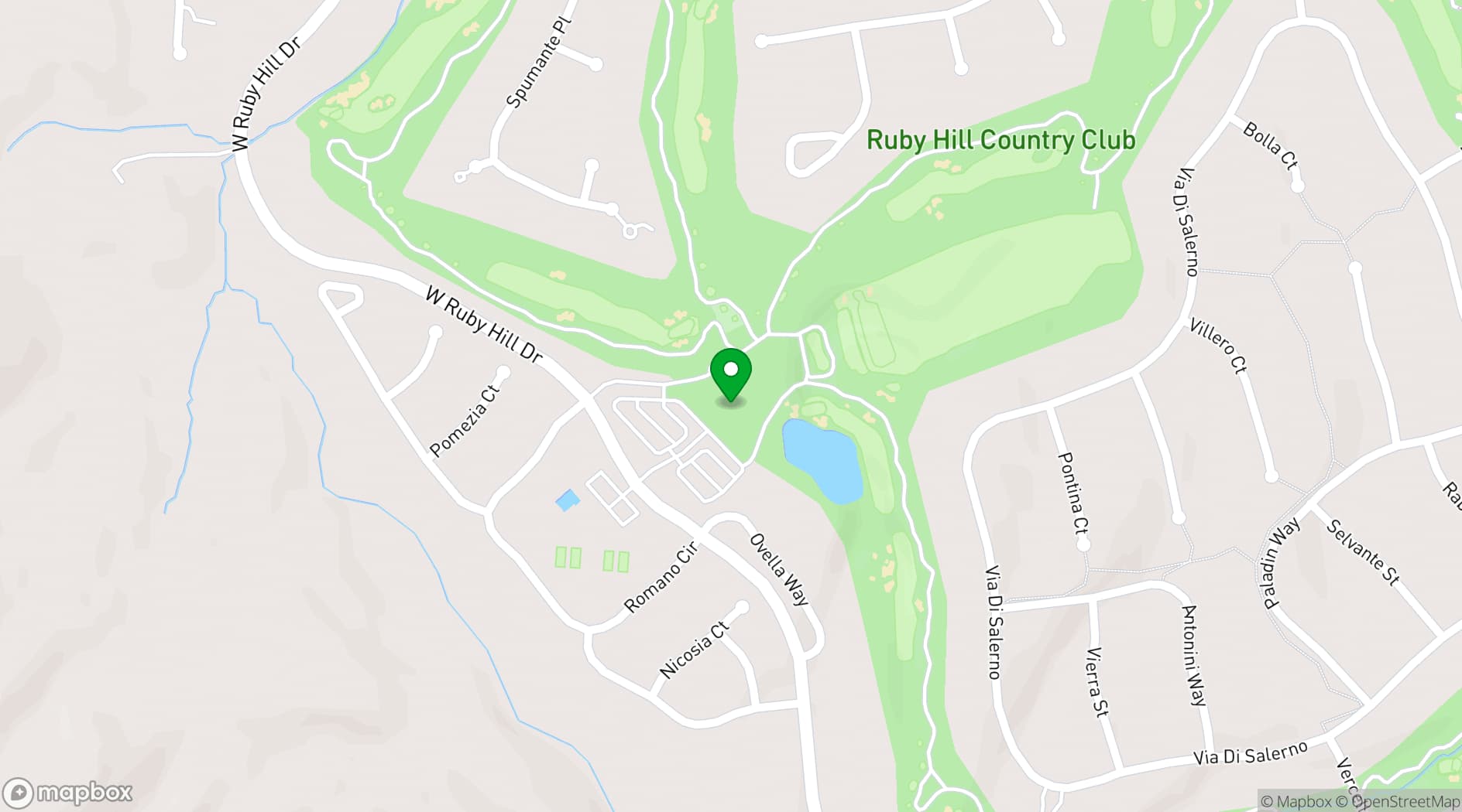 Map showing The Club at Ruby Hill
