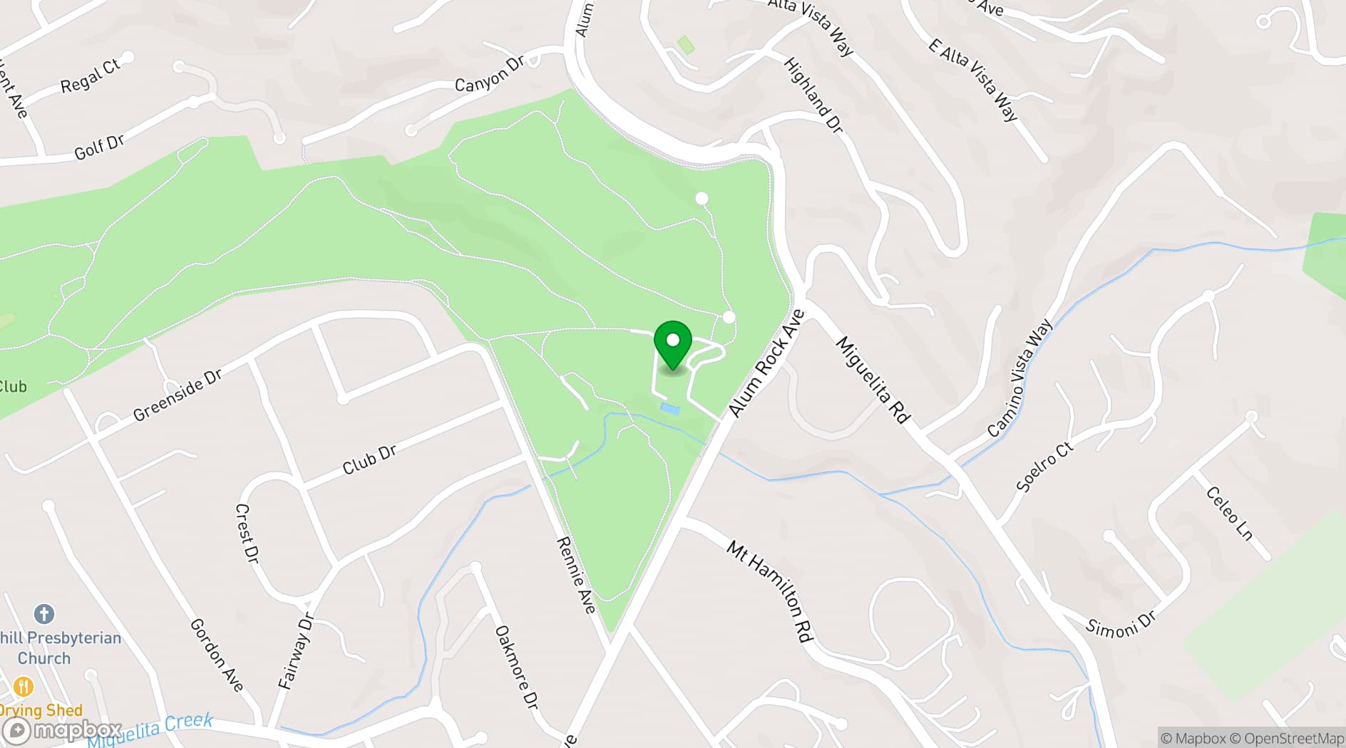 Map showing San Jose Country Club