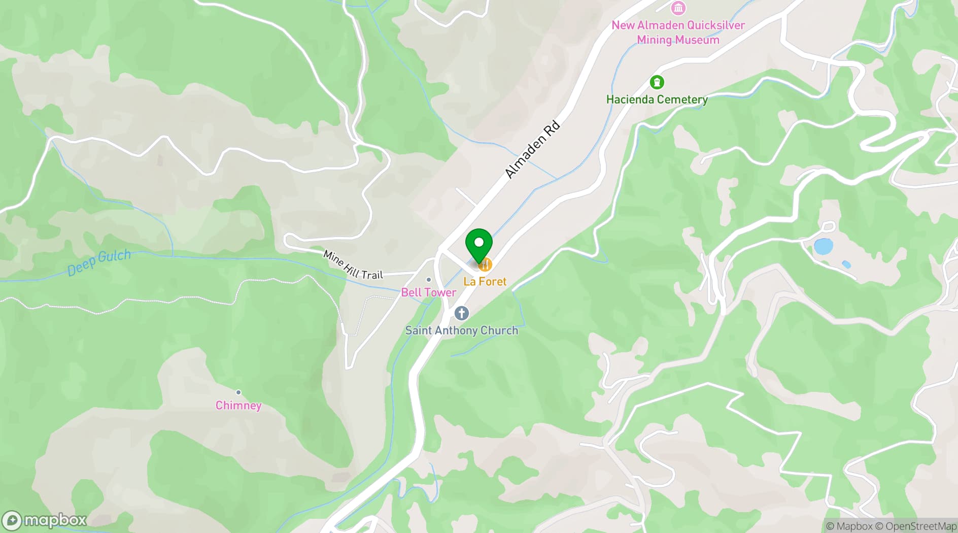 Map showing La Forêt