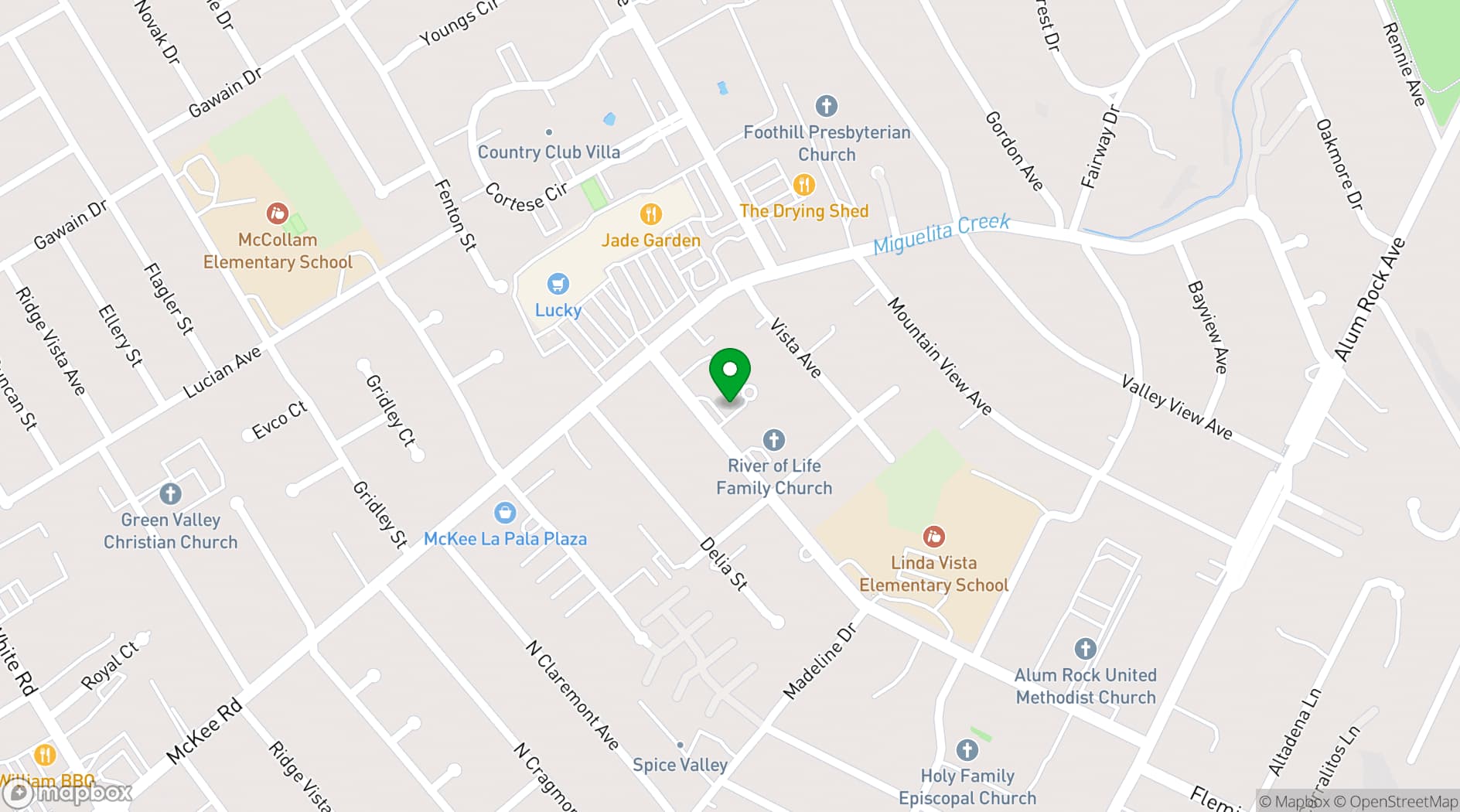 Map showing La Salle Community Center