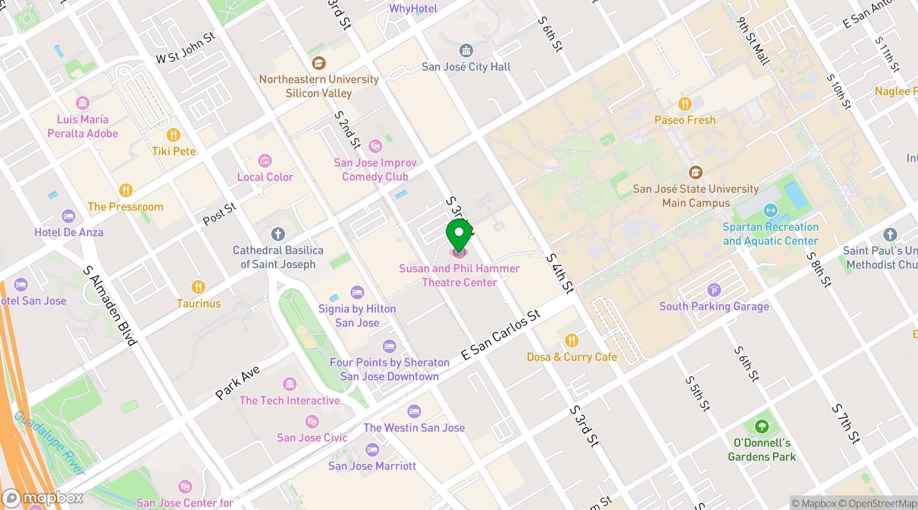 Map showing Hammer Theatre