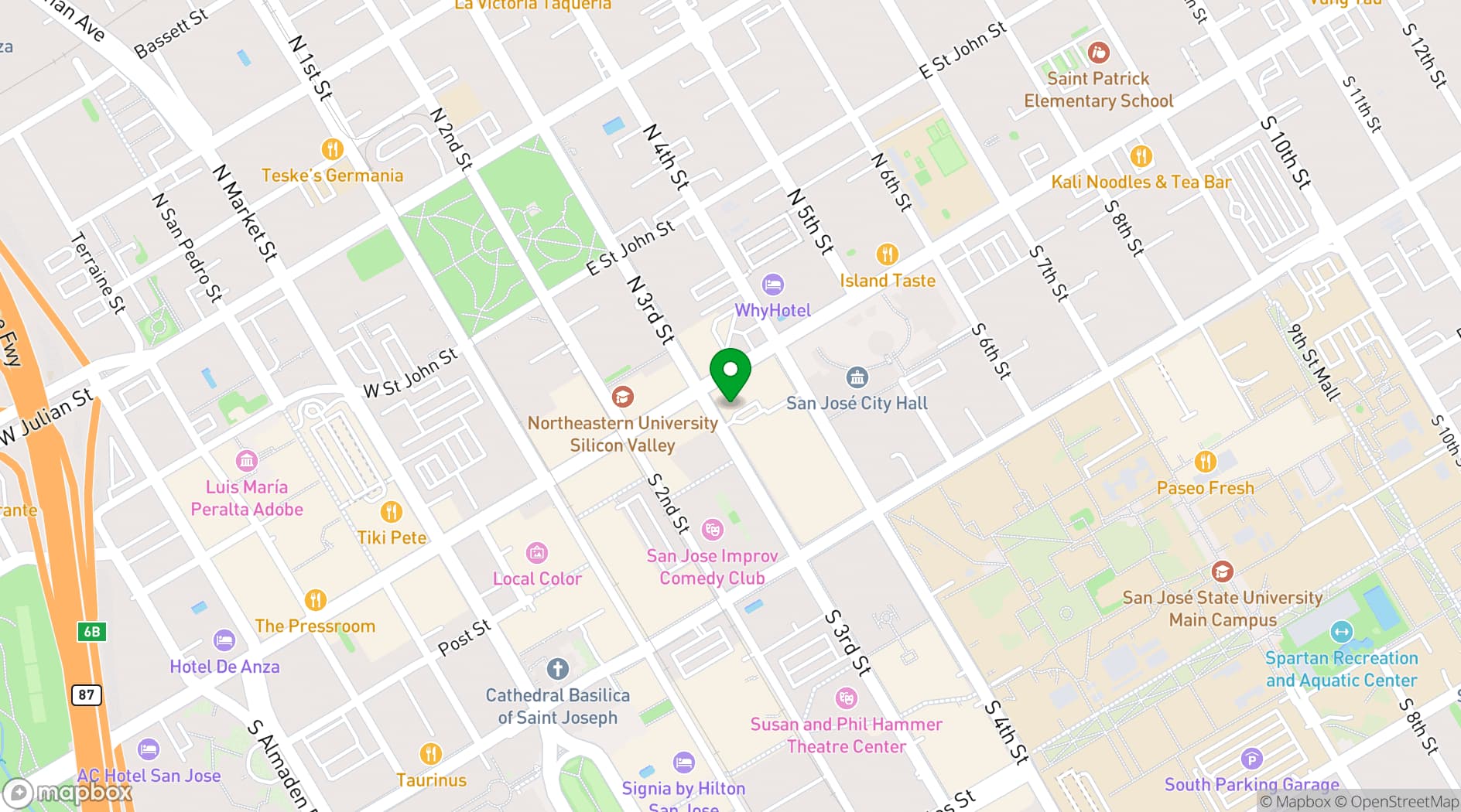 Map showing Hotel Clariana
