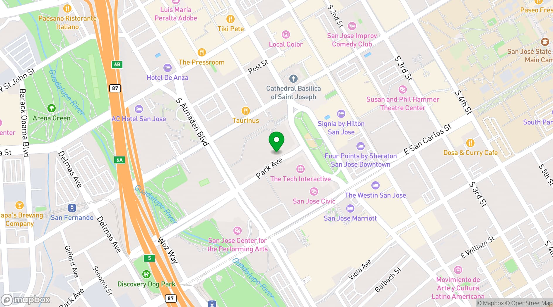 Map showing Morton's The Steakhouse