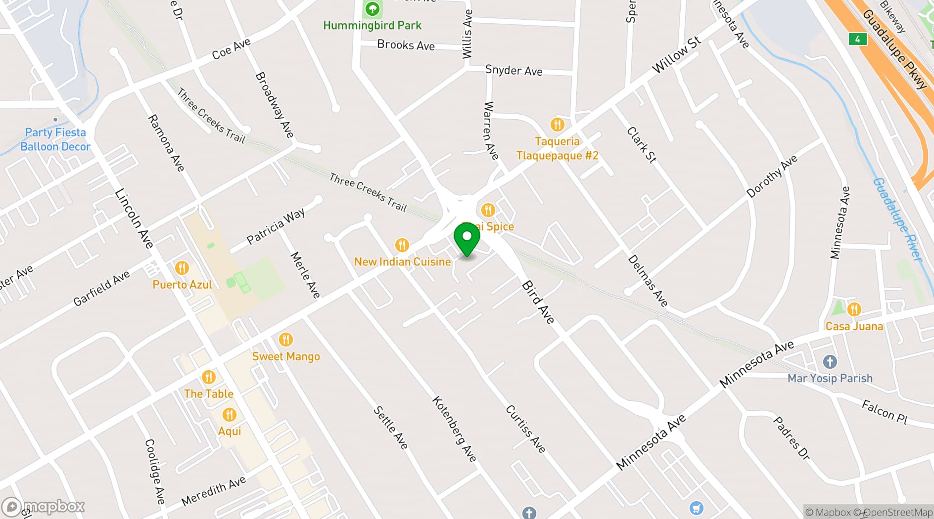 Map showing Casa Villa