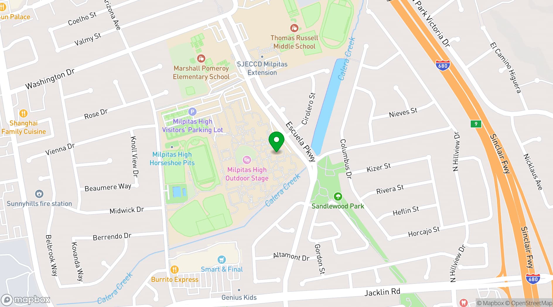 Map showing MHS Music