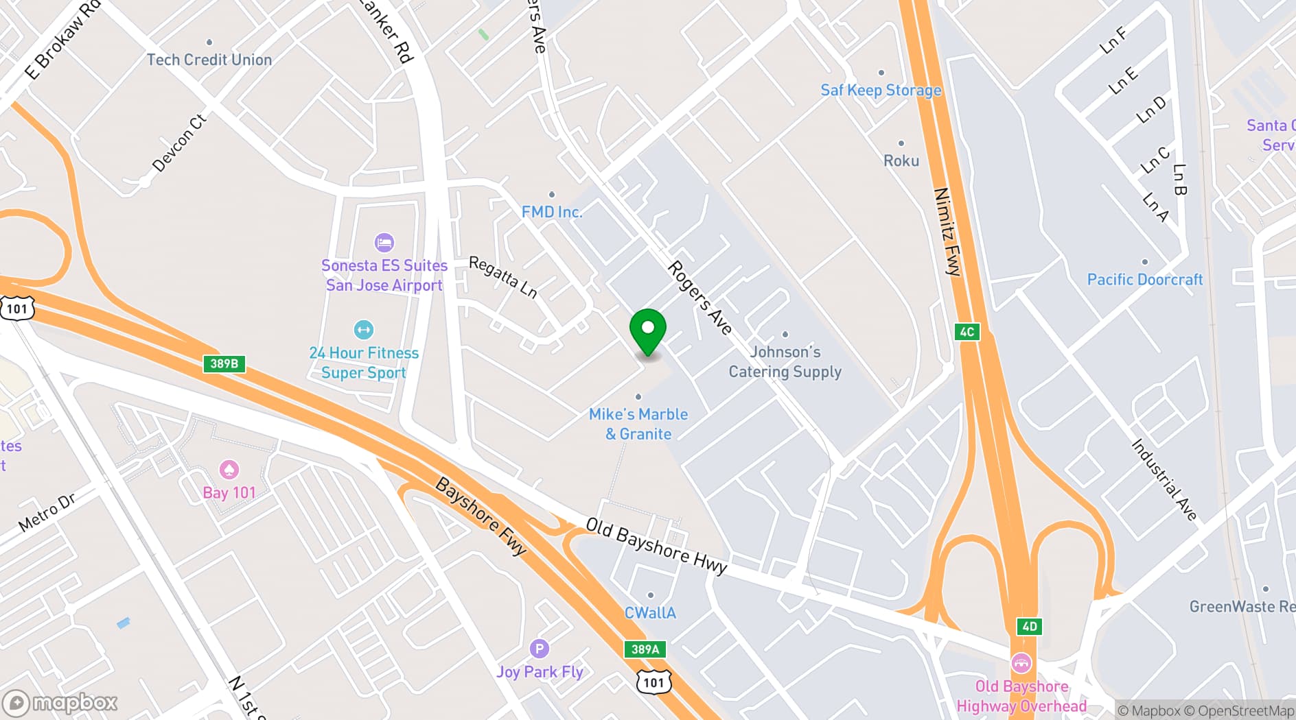 Map showing Suspect Studios