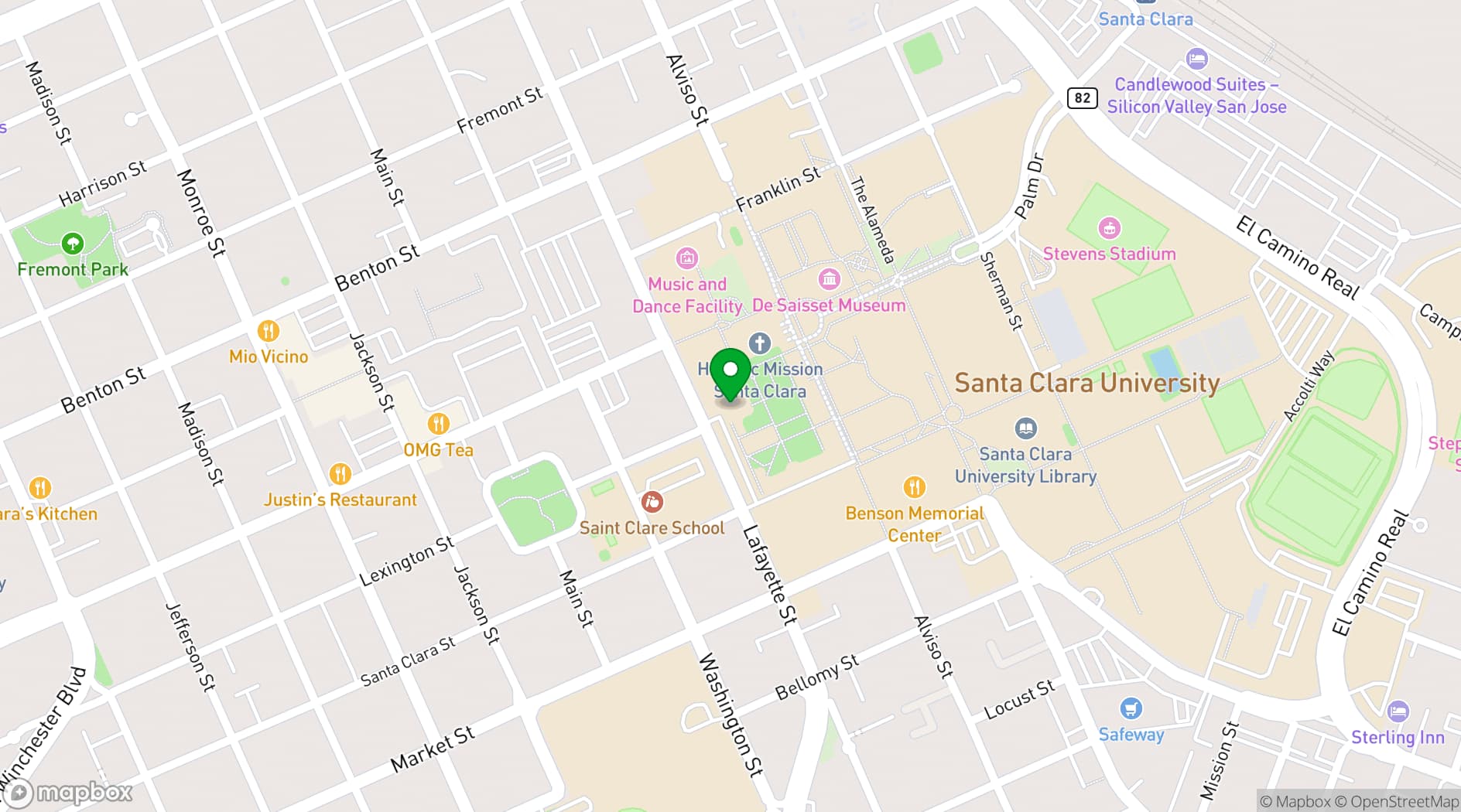 Map showing Adobe Lodge