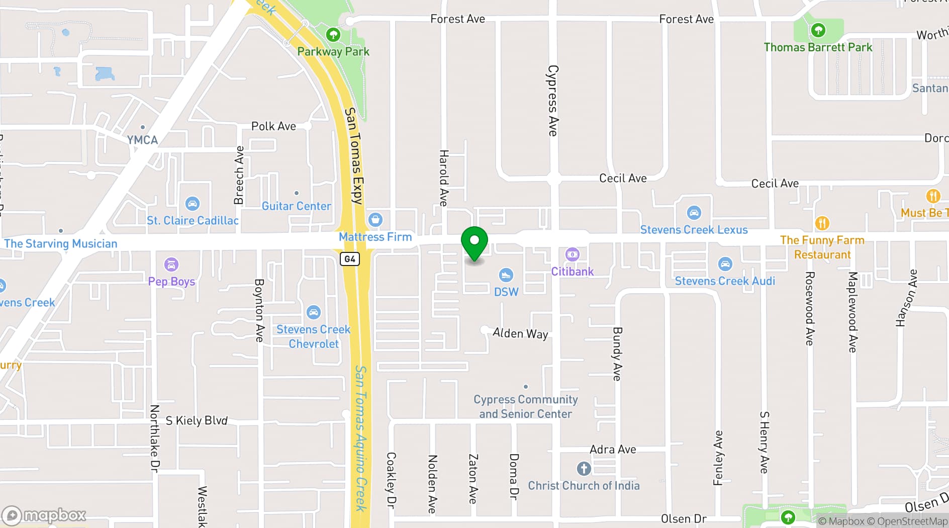 Map showing Studio M Ballroom