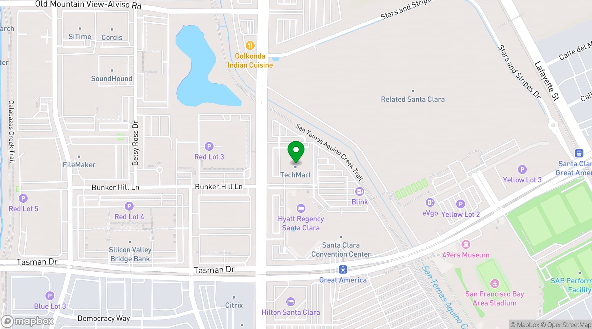 Map showing Techmart Center