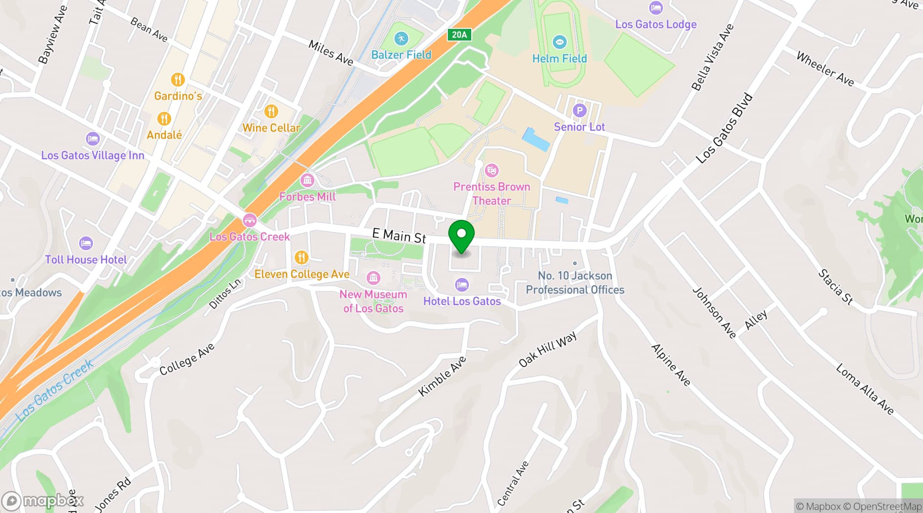 Map showing Dio Deka Restaurant