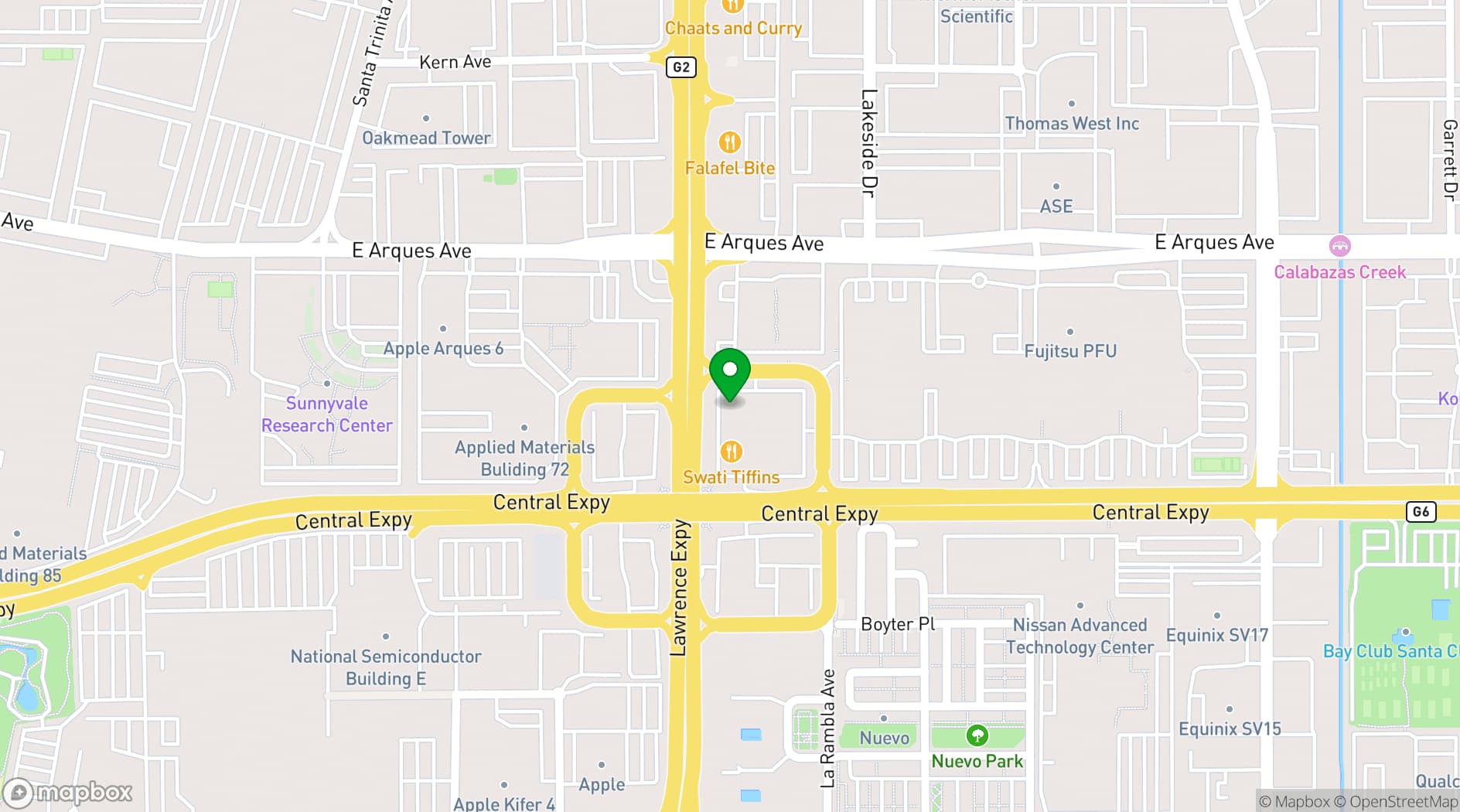 Map showing Quarter Note Bar & Grill