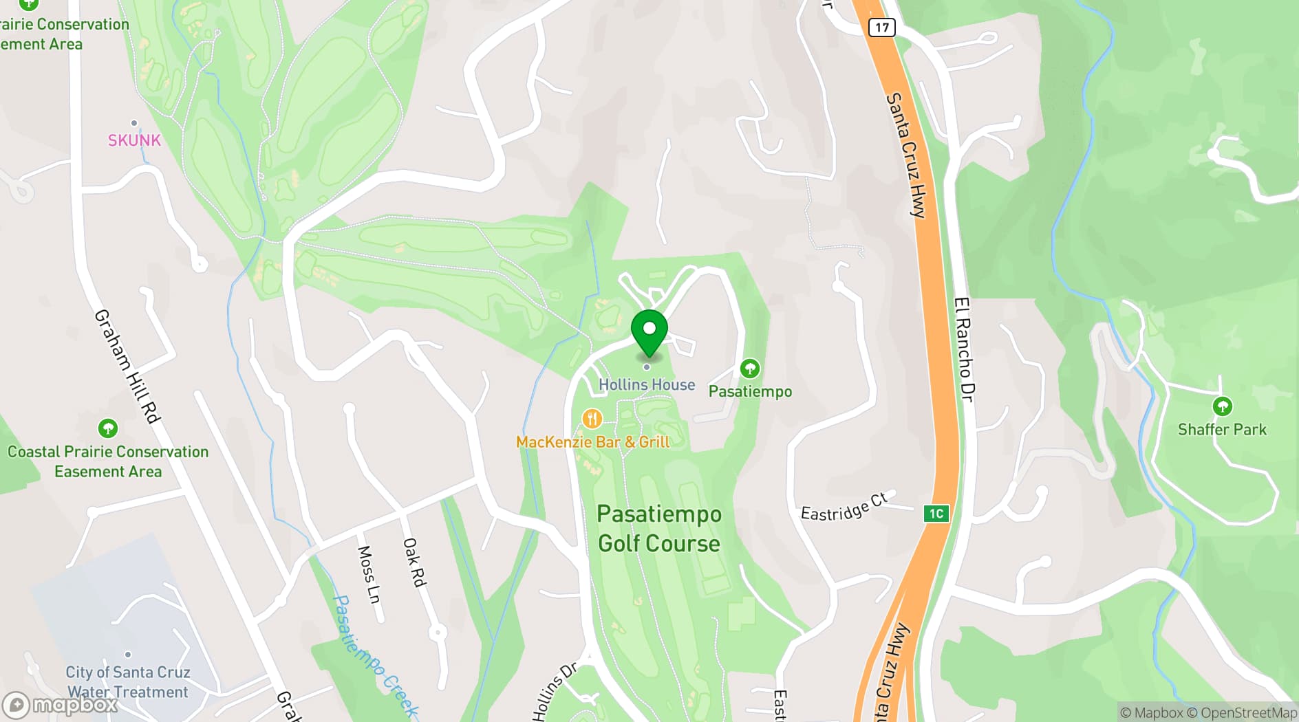 Map showing The Hollins House