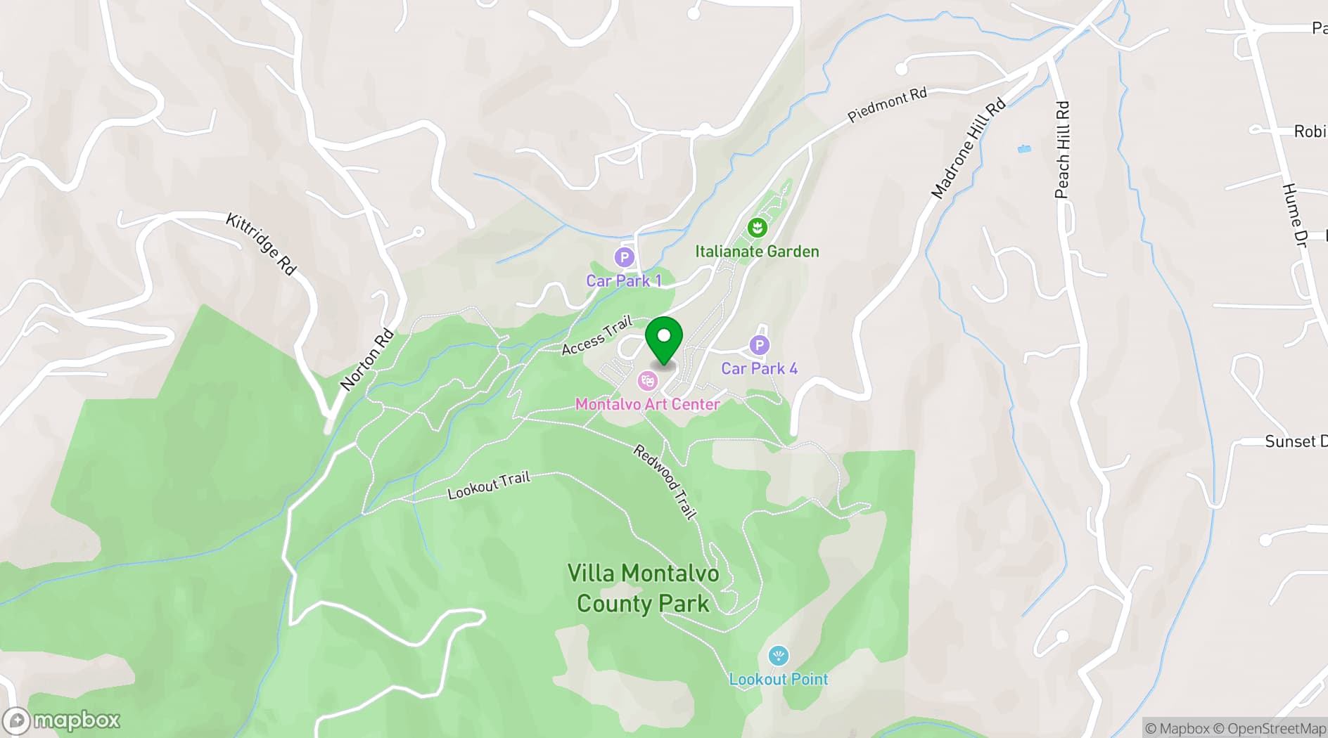 Map showing Montalvo Arts Center
