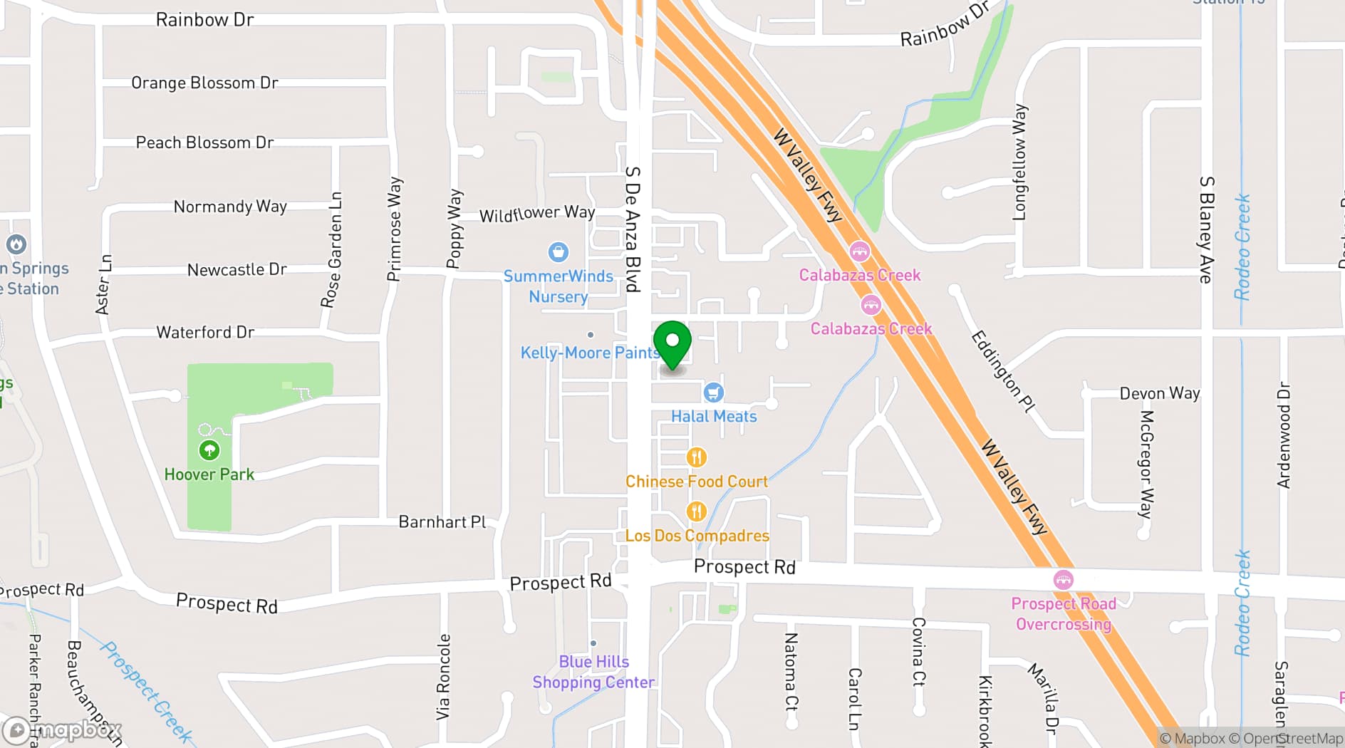 Map showing Silicon Valley Piano