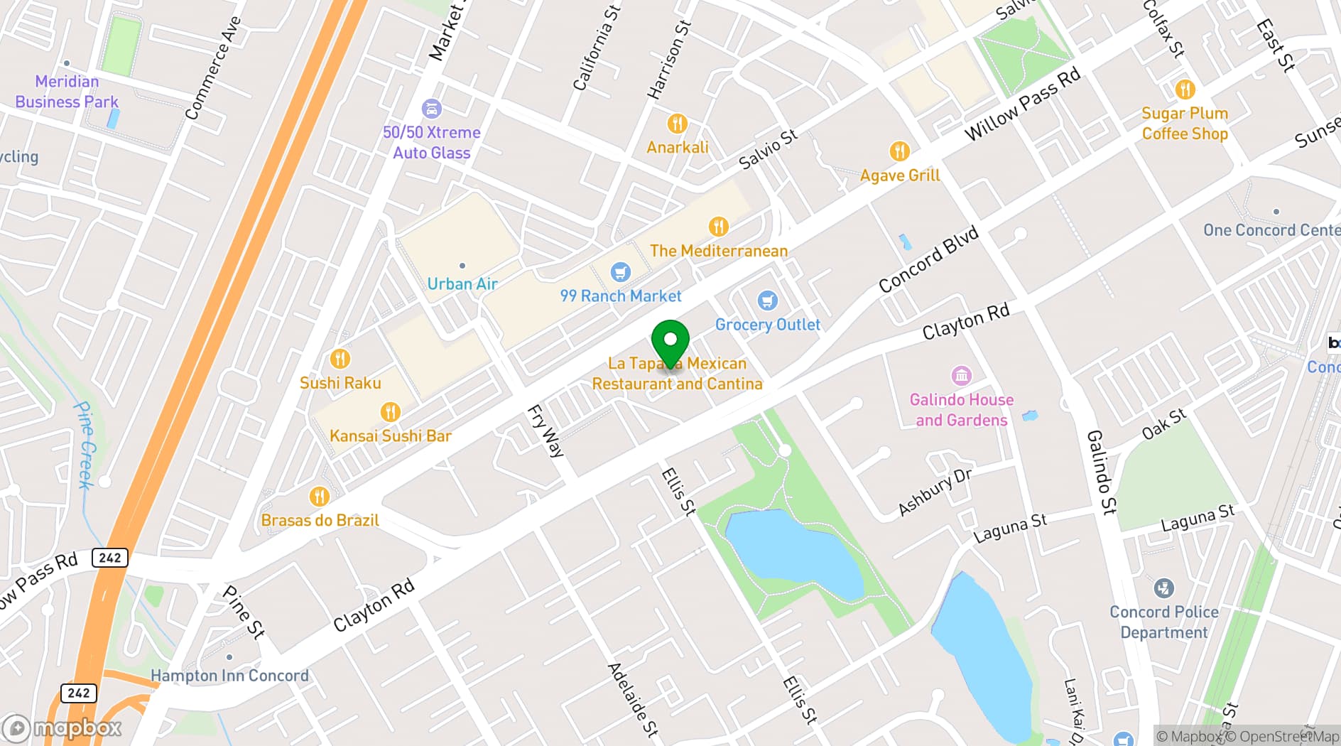 Map showing The Office Cocktail Lounge