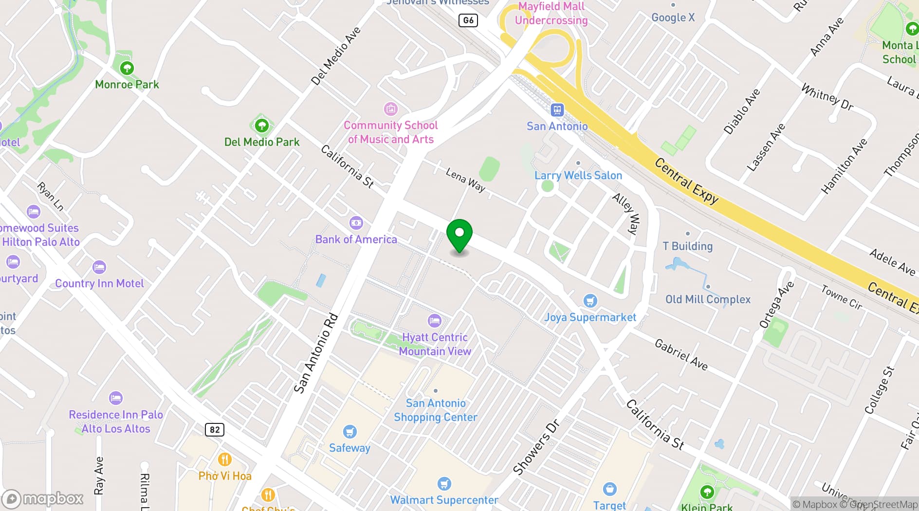 Map showing Mountain View Showplace ICON