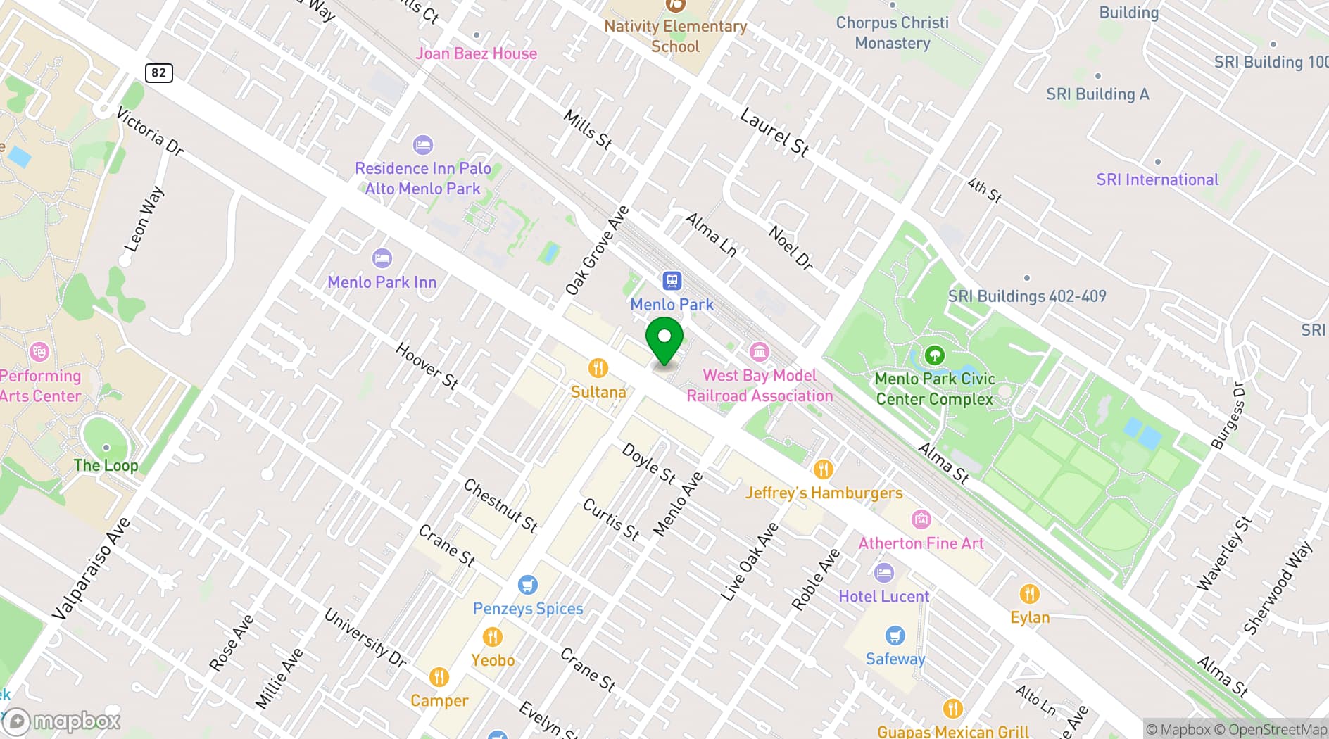 Map showing British Bankers Club