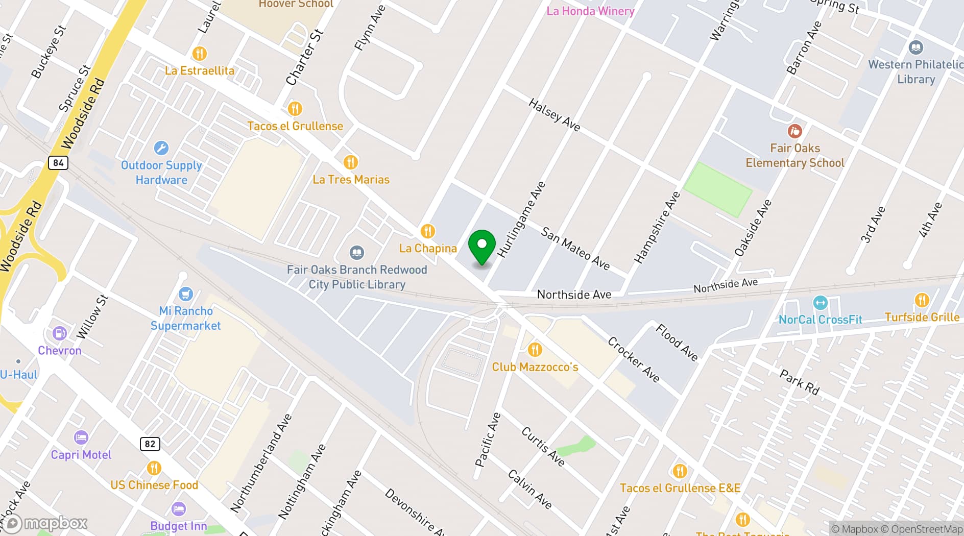 Map showing Capelo's Barbecue