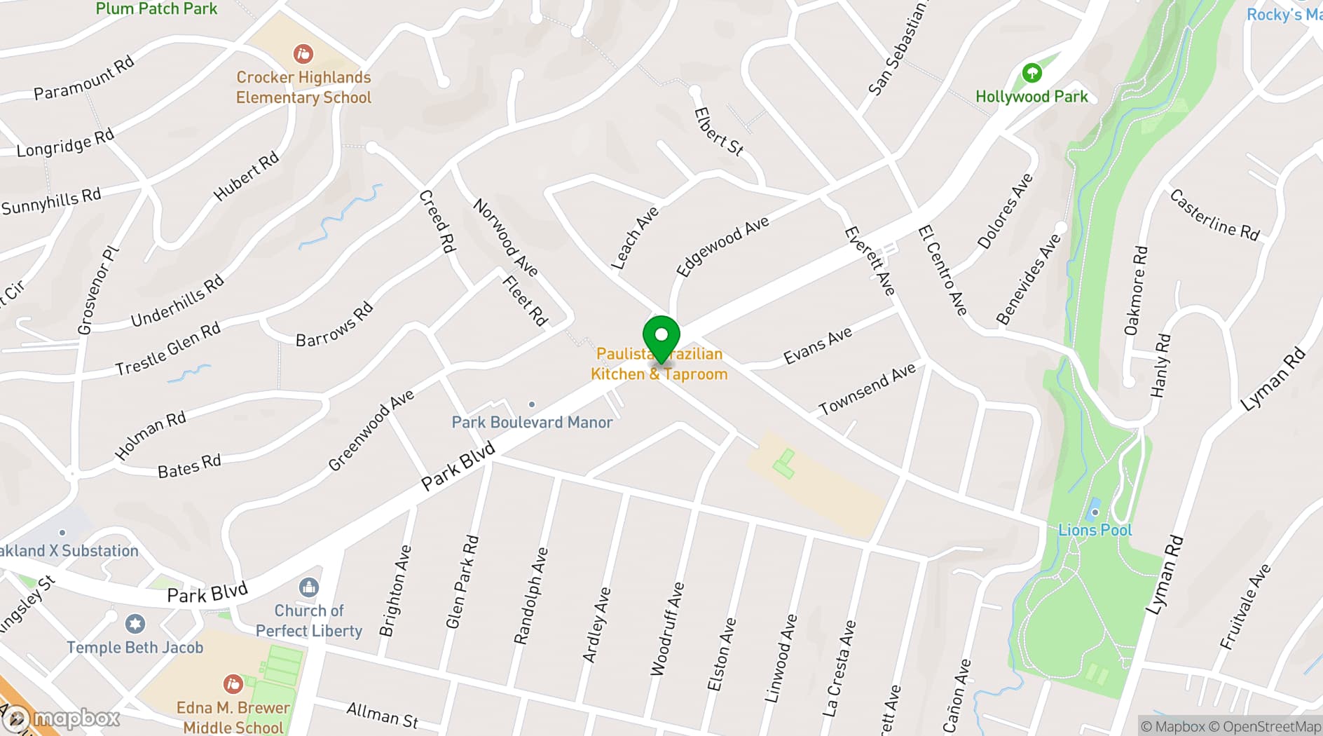 Map showing Marzano Restaurant