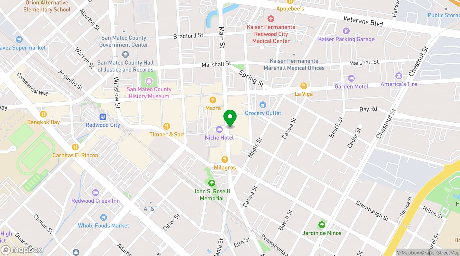 Map showing Angelicas