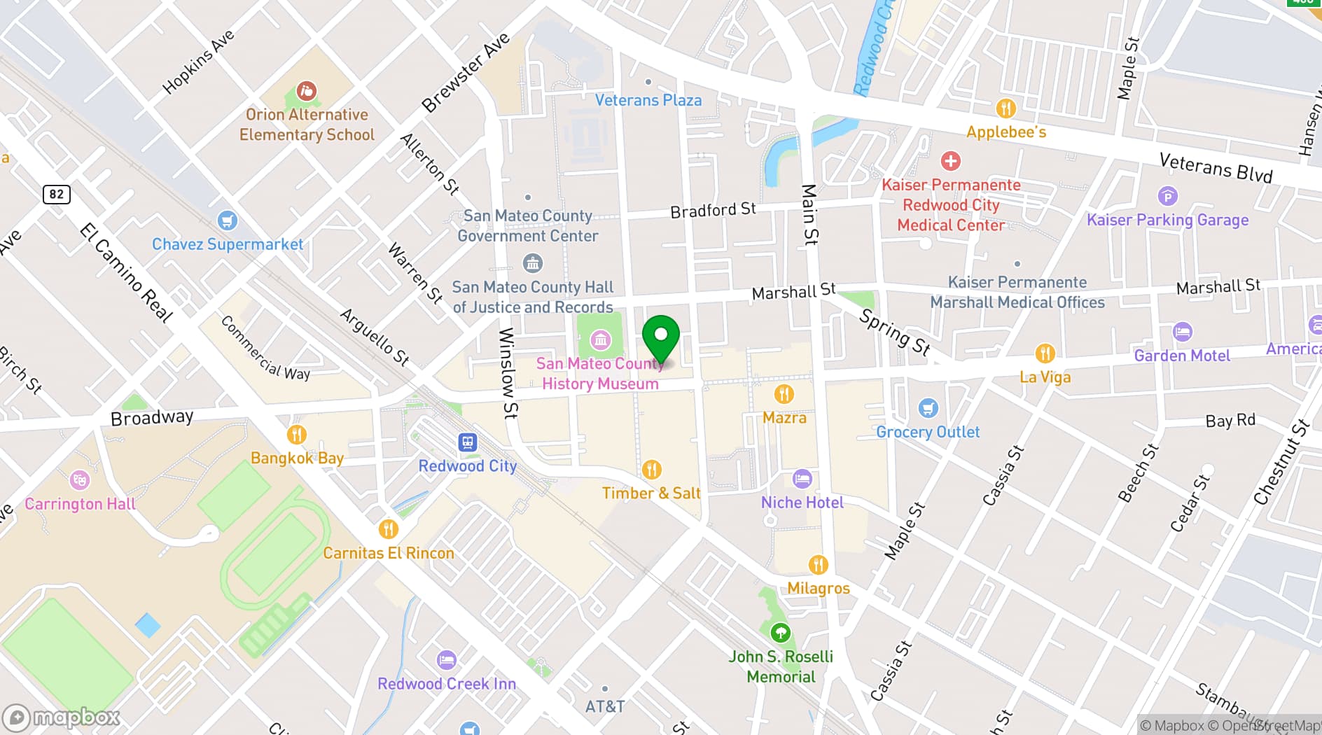 Map showing Dragon Theatre