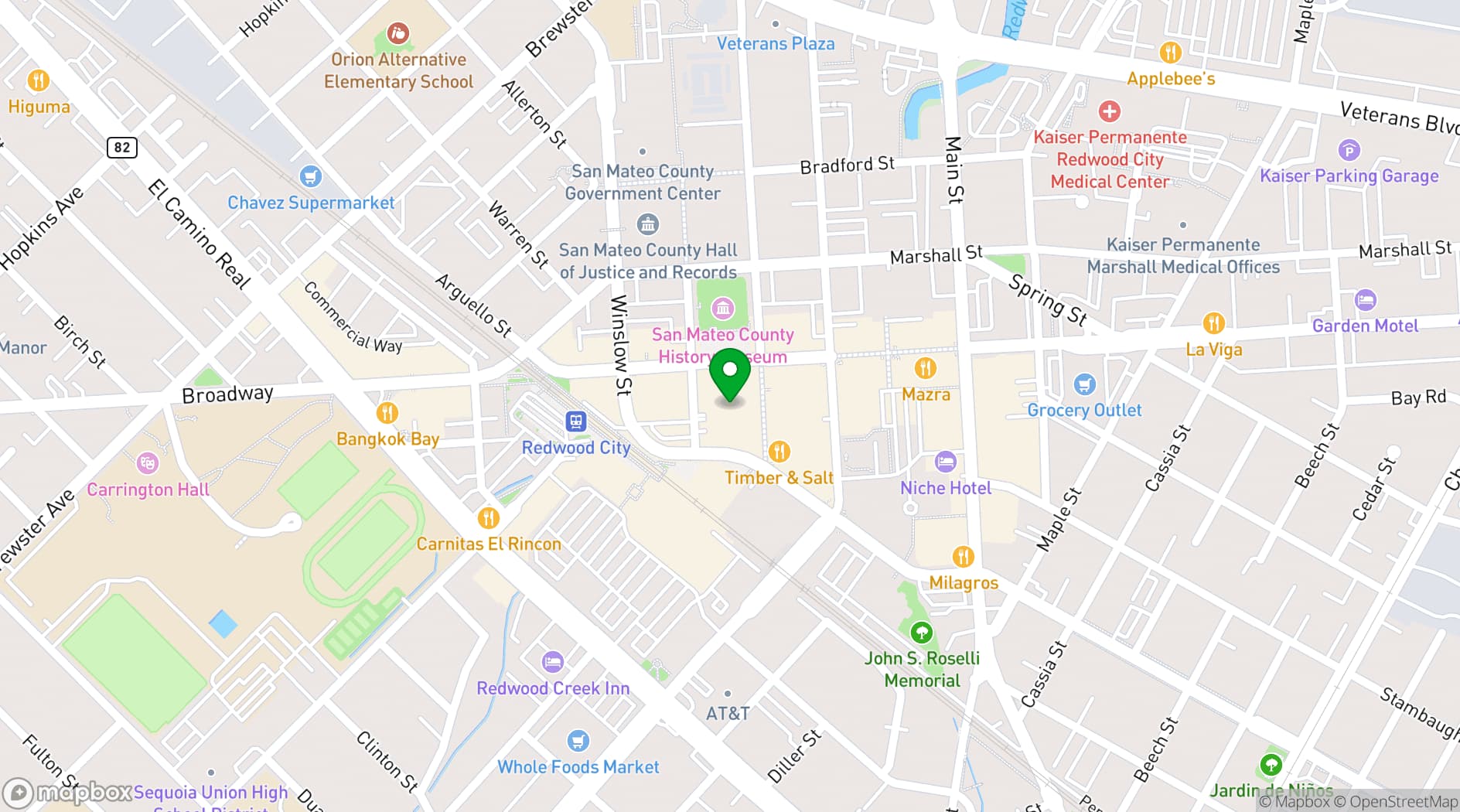 Map showing Fox Venues