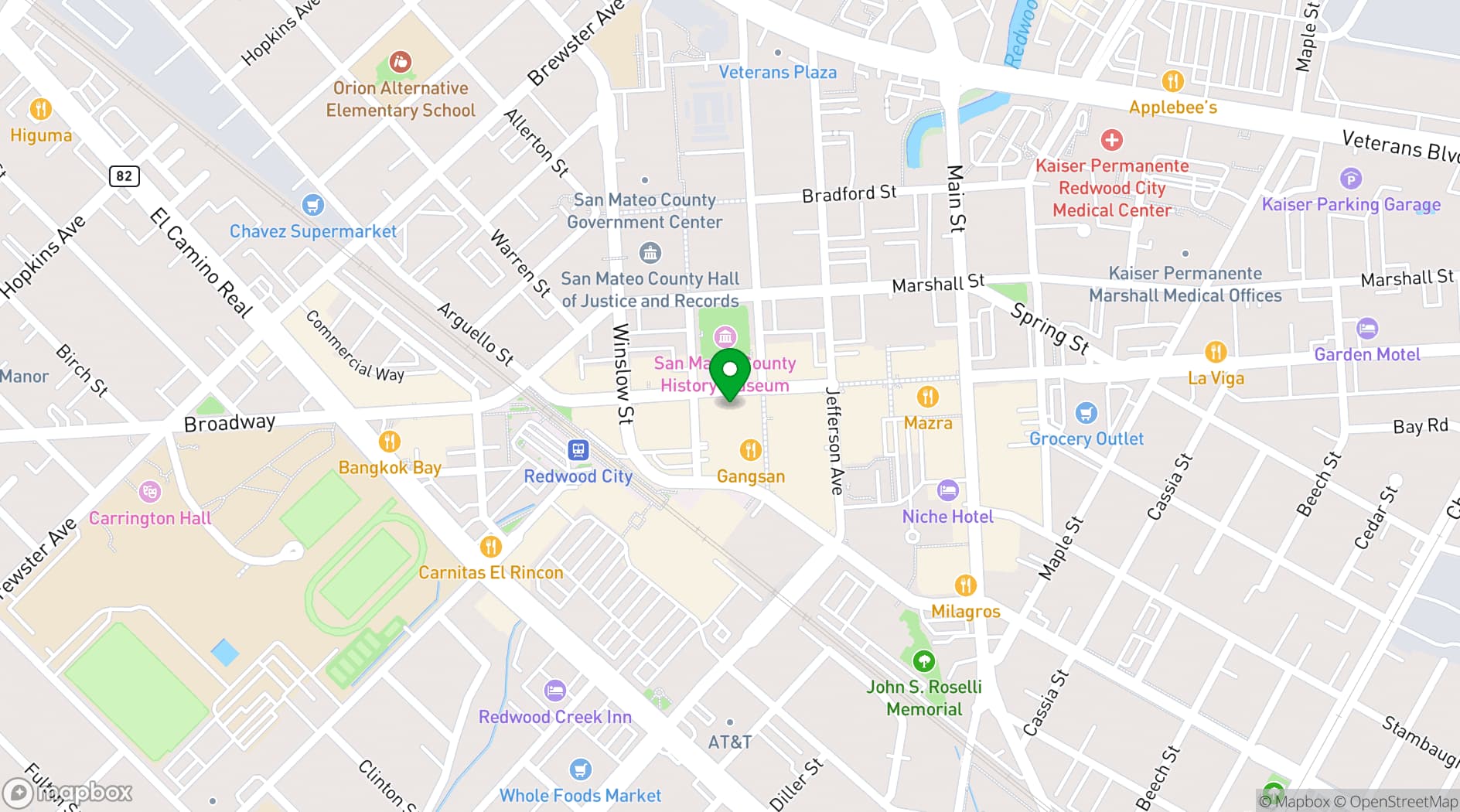 Map showing Fox Venues