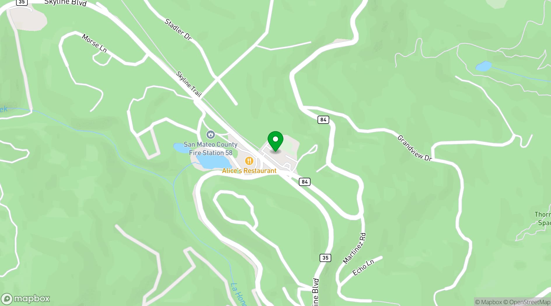 Map showing The Mountain Terrace