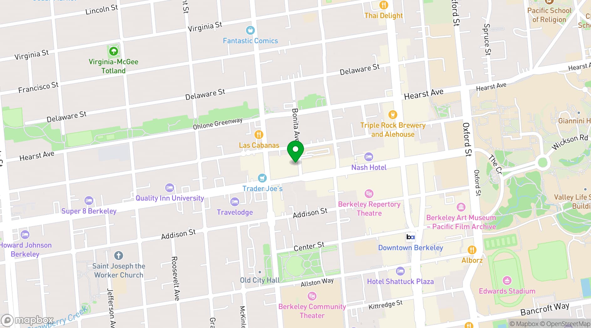 Map showing The Back Room