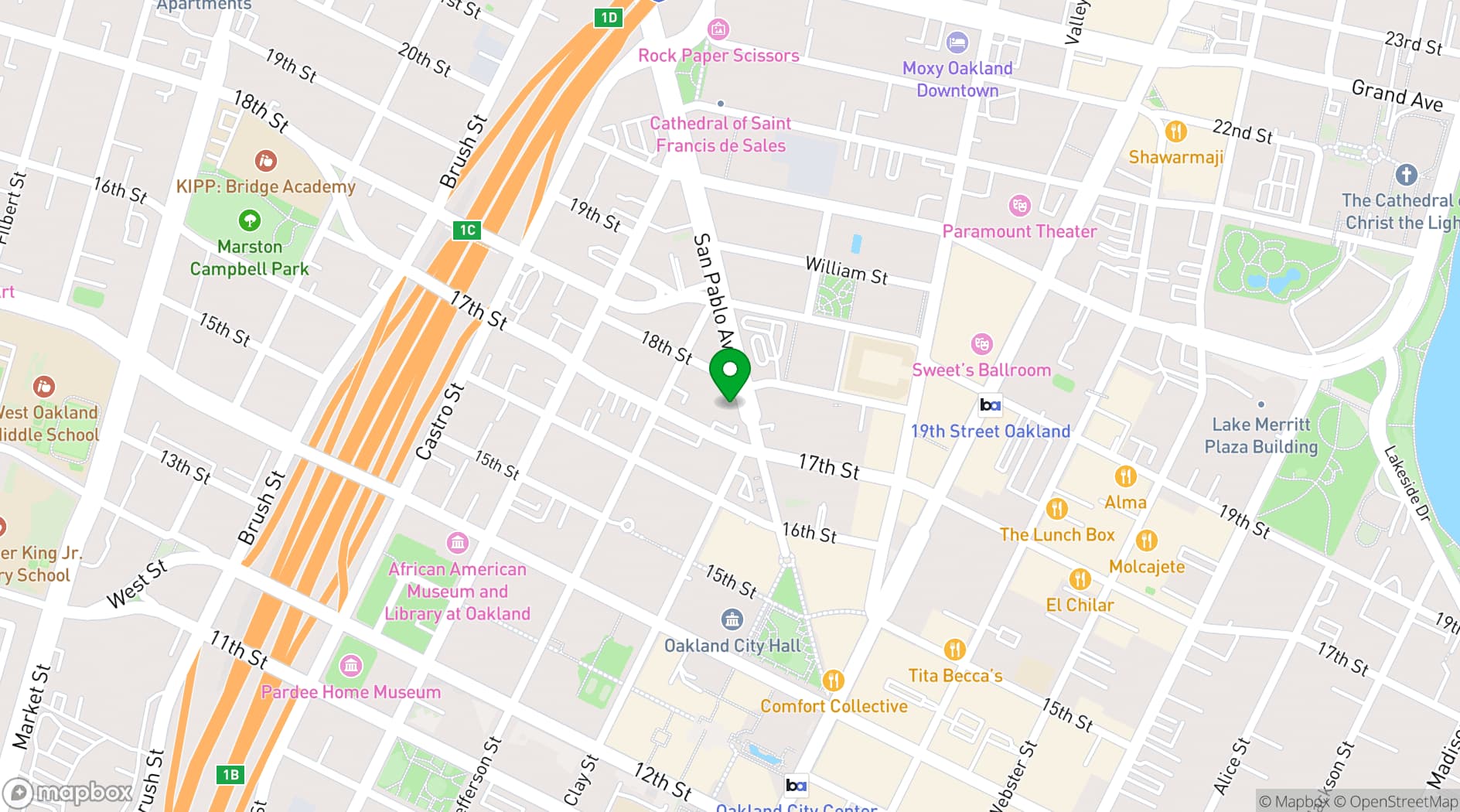 Map showing The New Parish