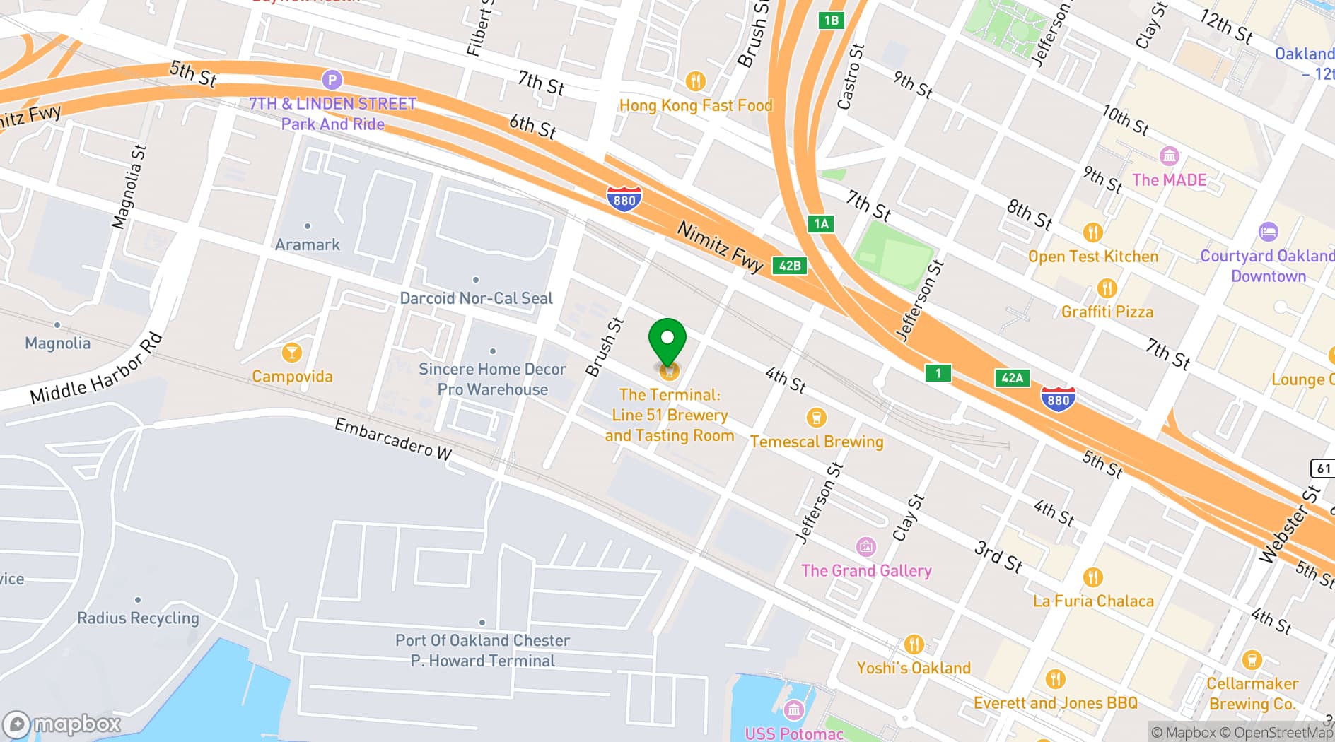 Map showing Oakland Metro