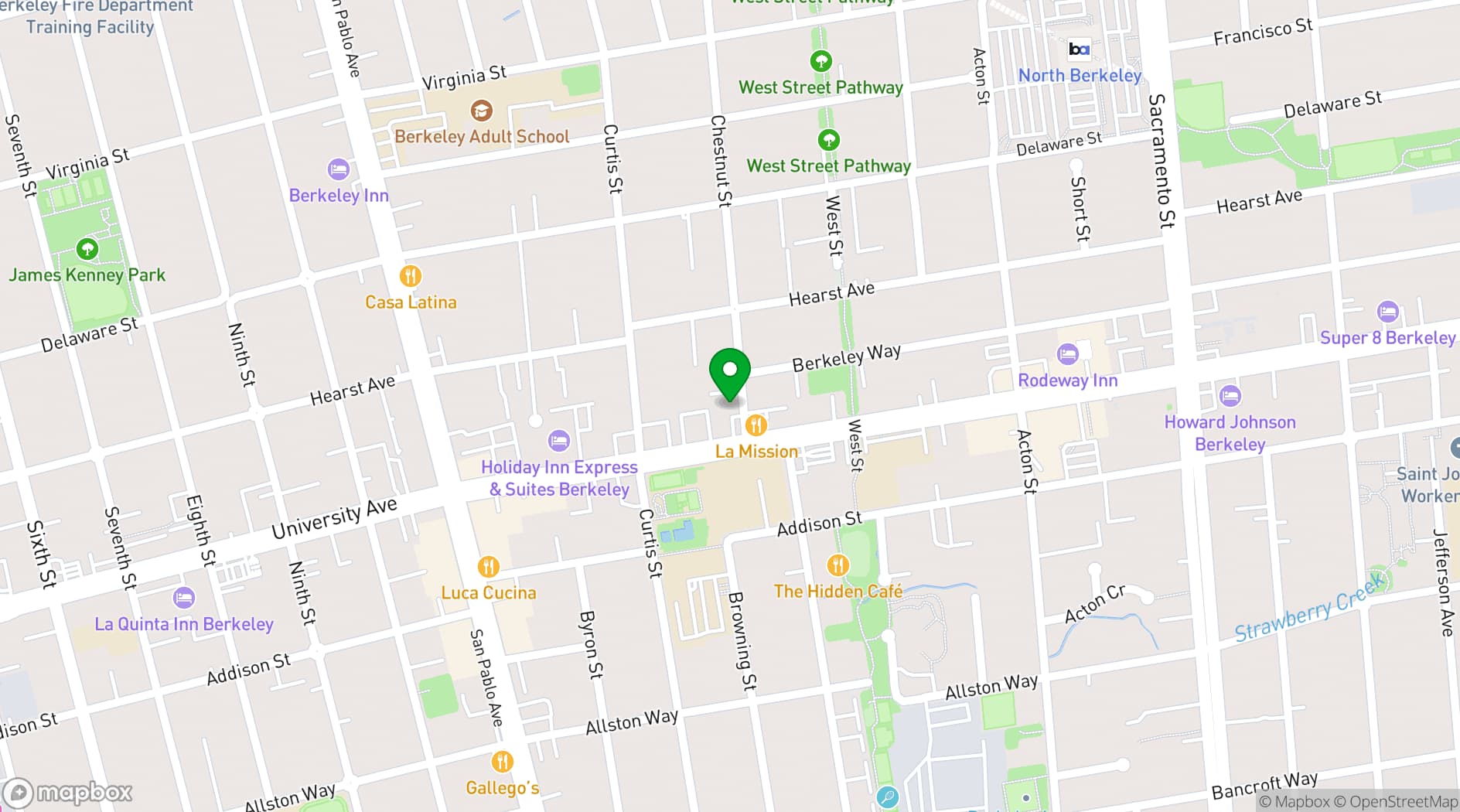 Map showing THE FINNISH HALL