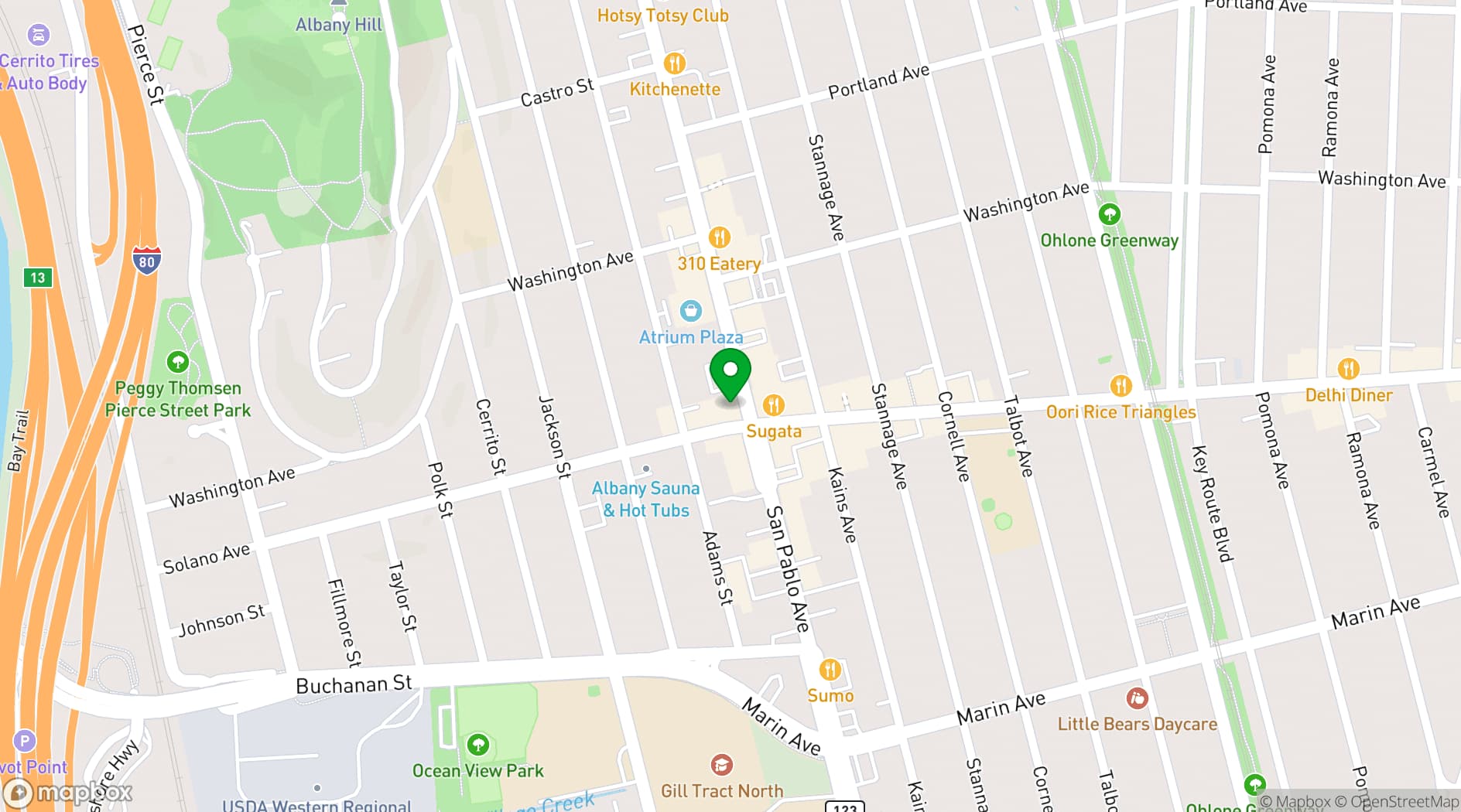 Map showing Ivy Room