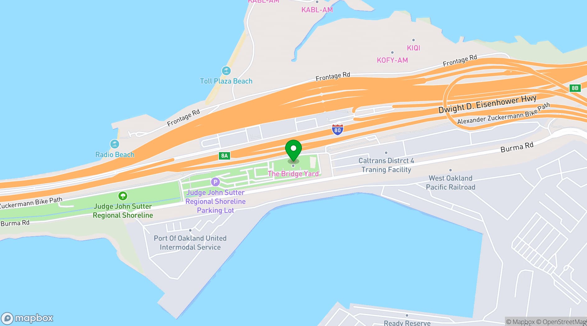 Map showing The Bridge Yard