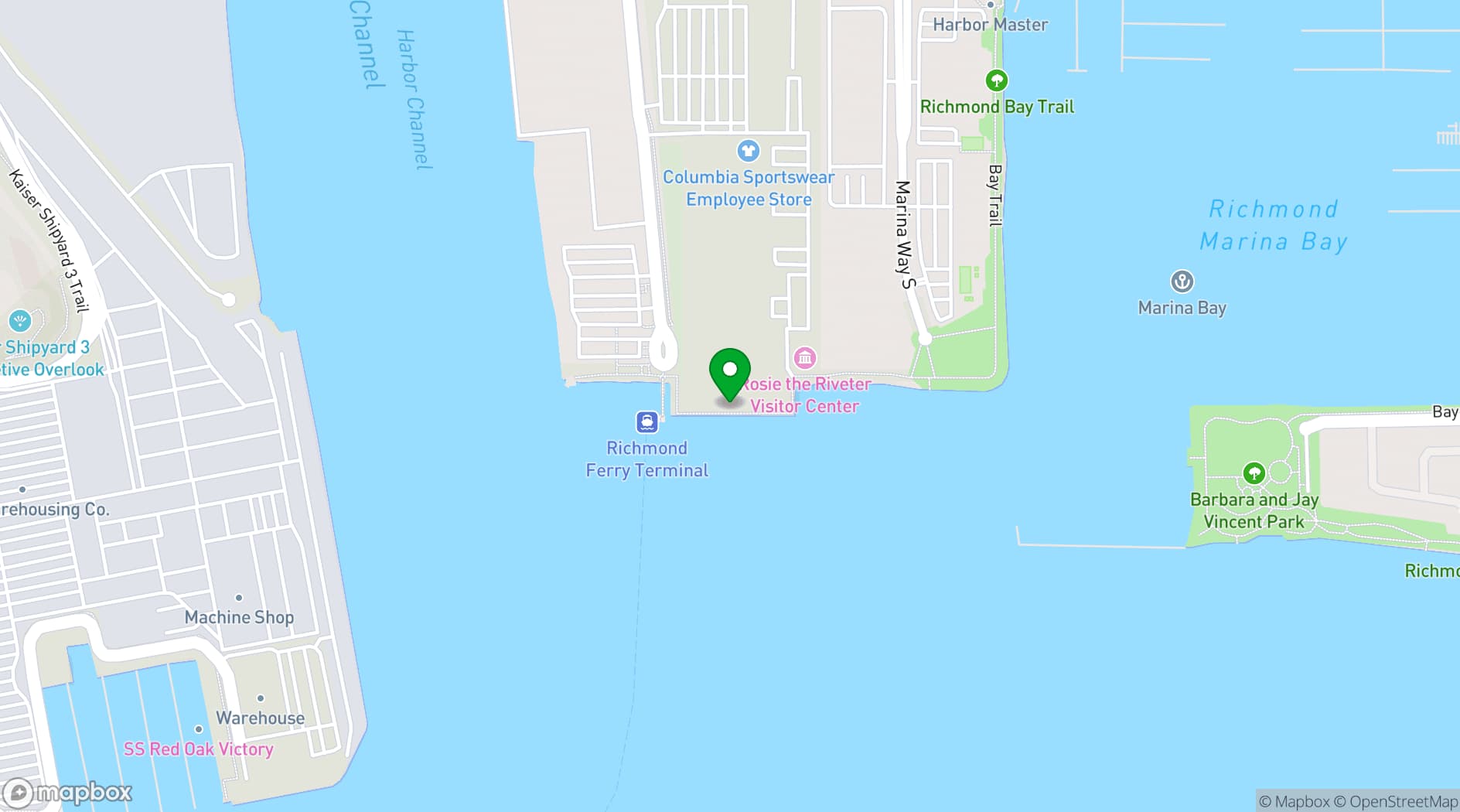 Map showing Henry J. Kaiser Center for the Arts