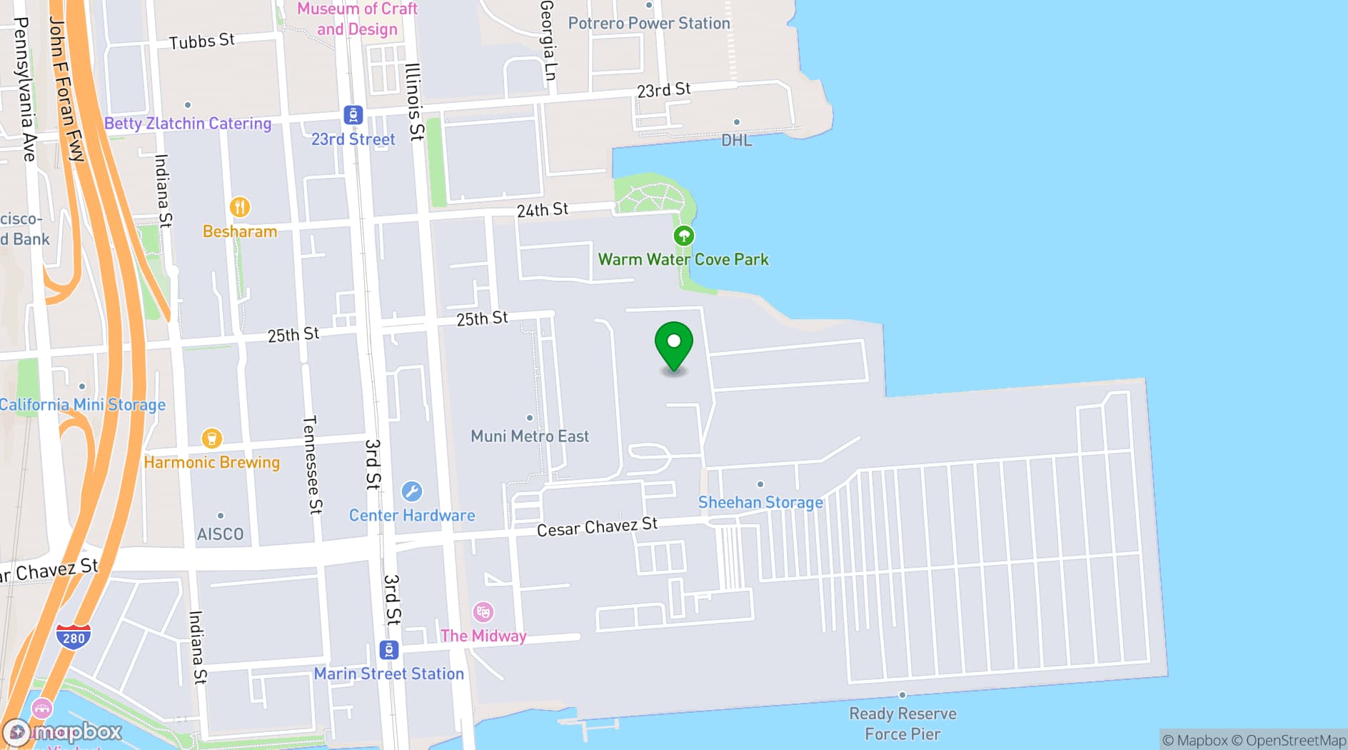 Map showing The Midway
