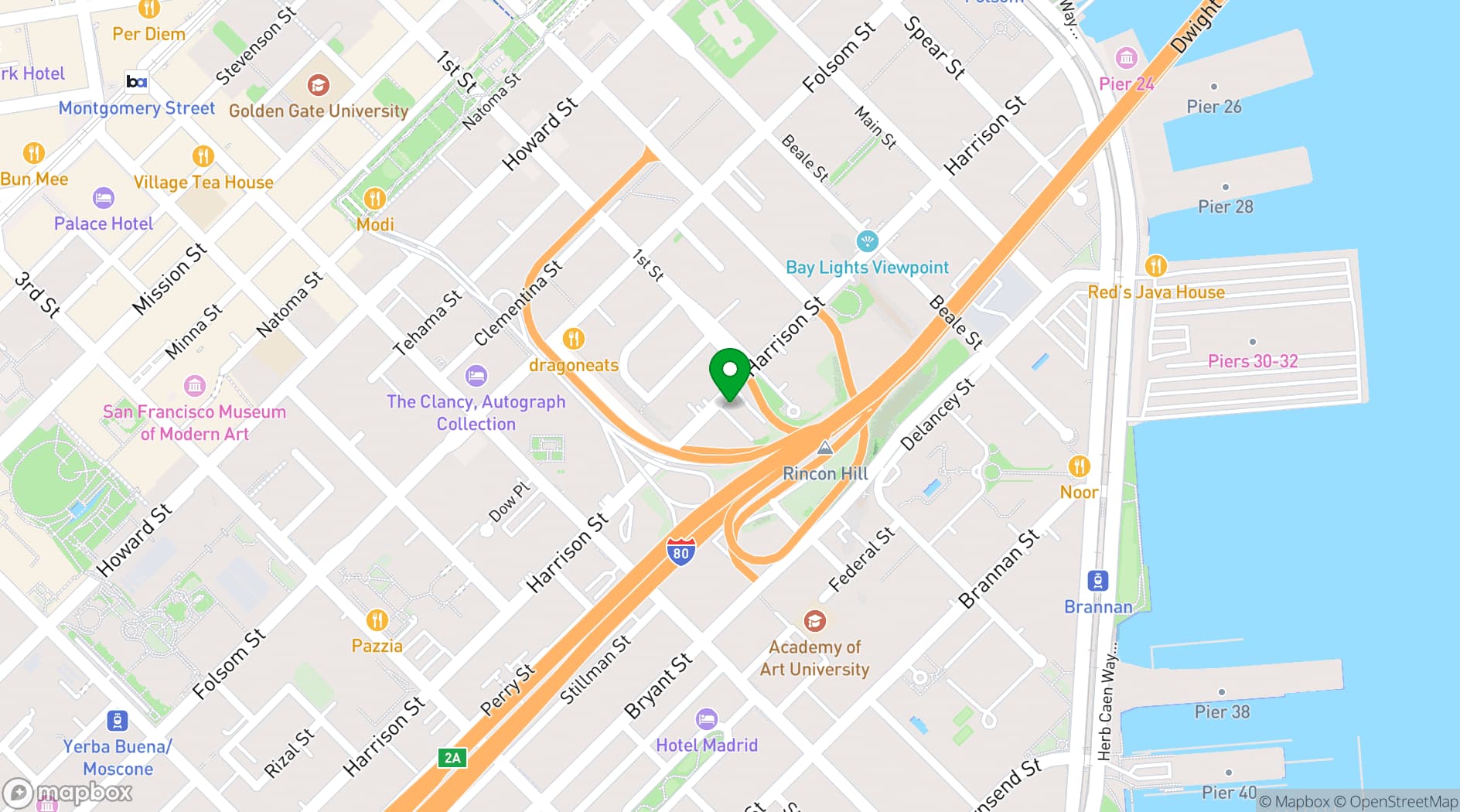 Map showing TERRA Gallery