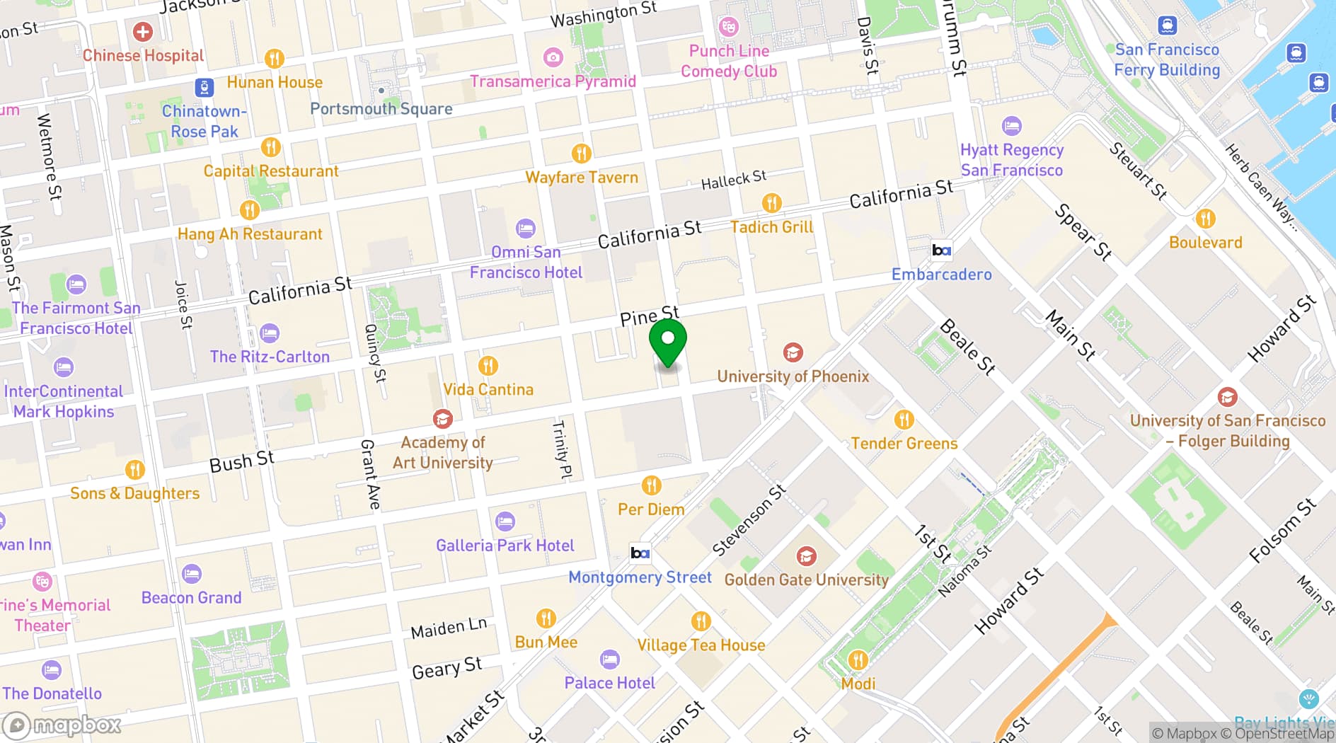 Map showing The Treasury