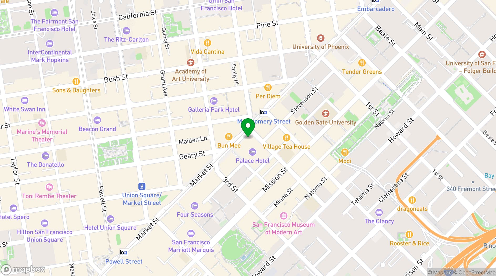 Map showing Garden Court